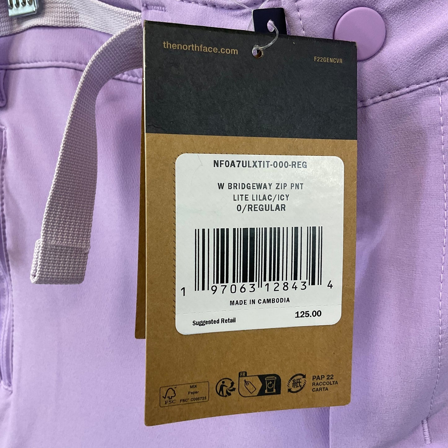 Athletic Pants By The North Face In Purple, Size: Xs