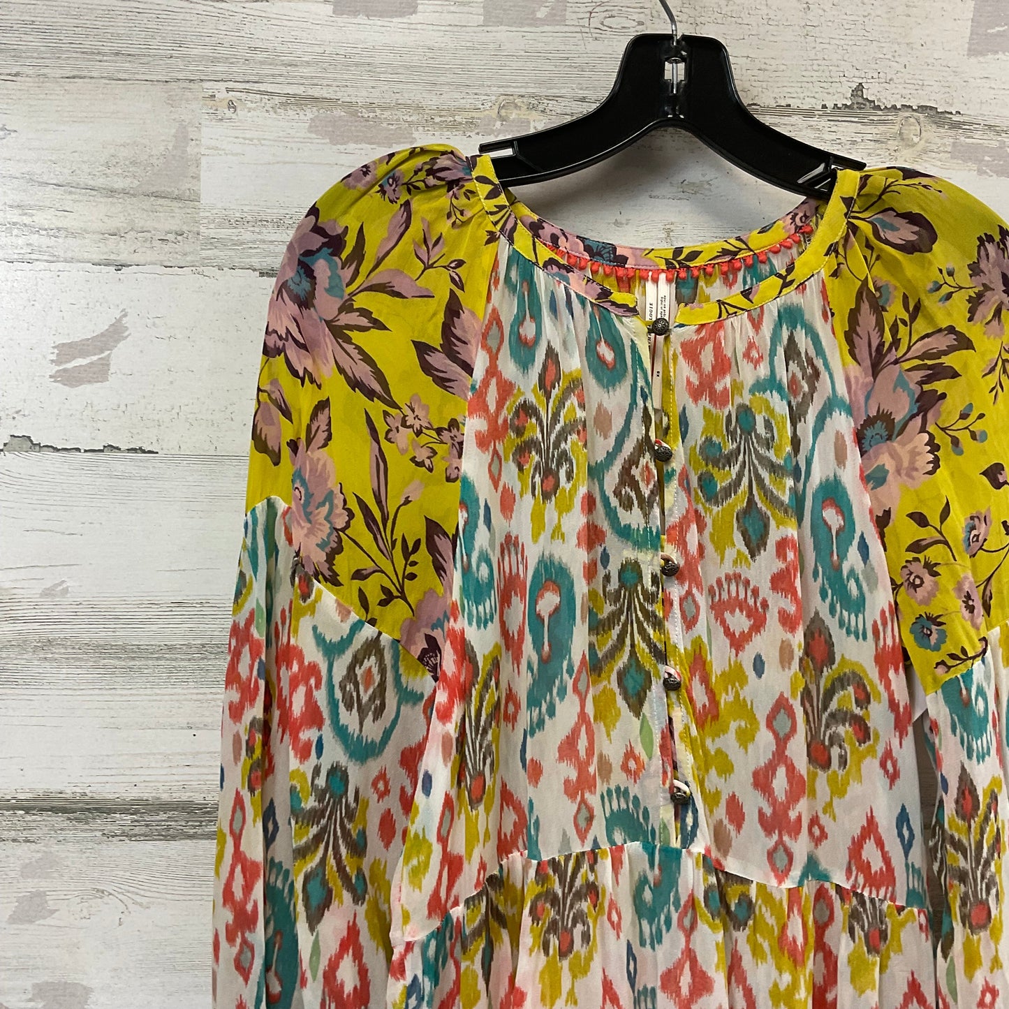 Top Long Sleeve By Anthropologie In Yellow, Size: Xs