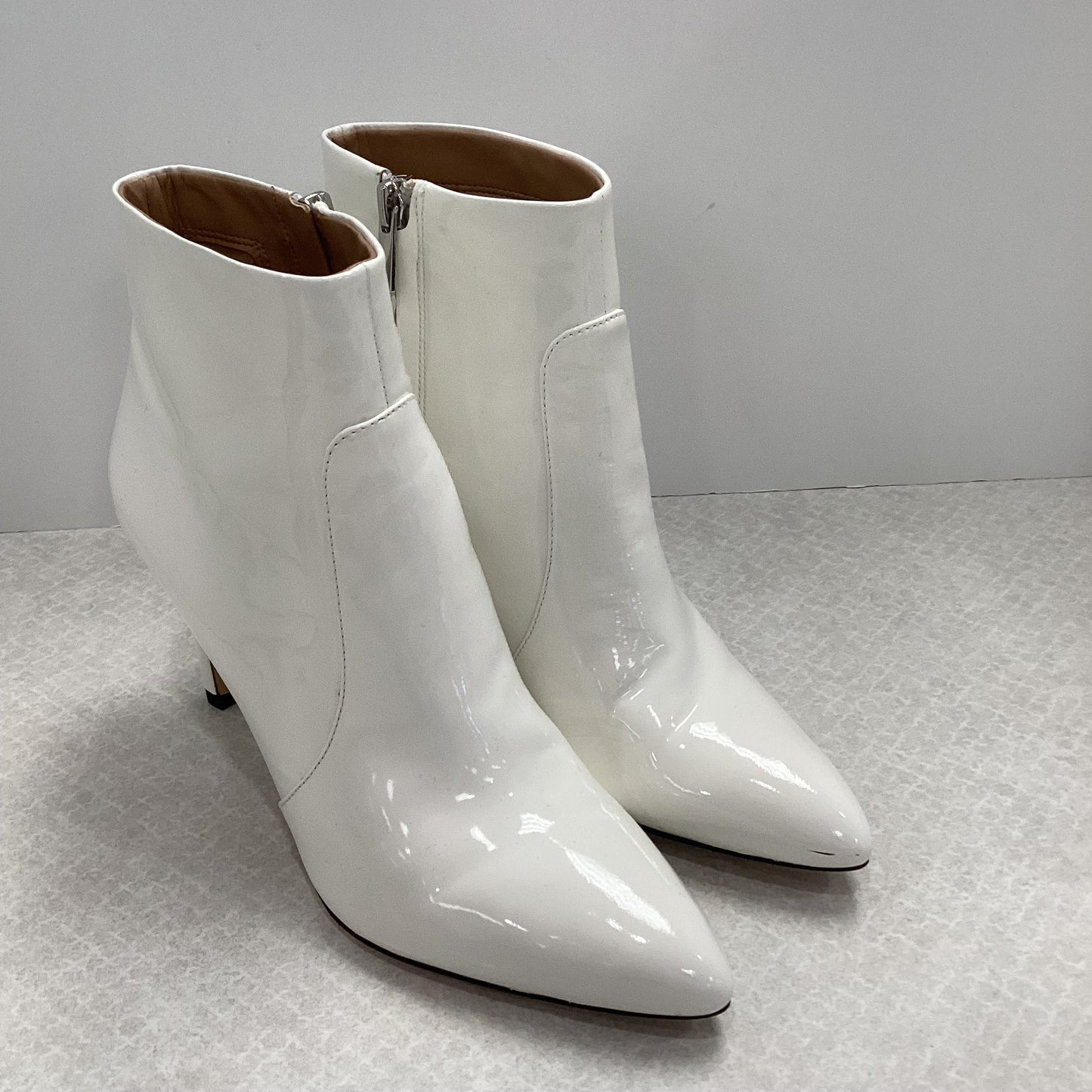 Boots Ankle Heels By Sam Edelman In White, Size: 7.5