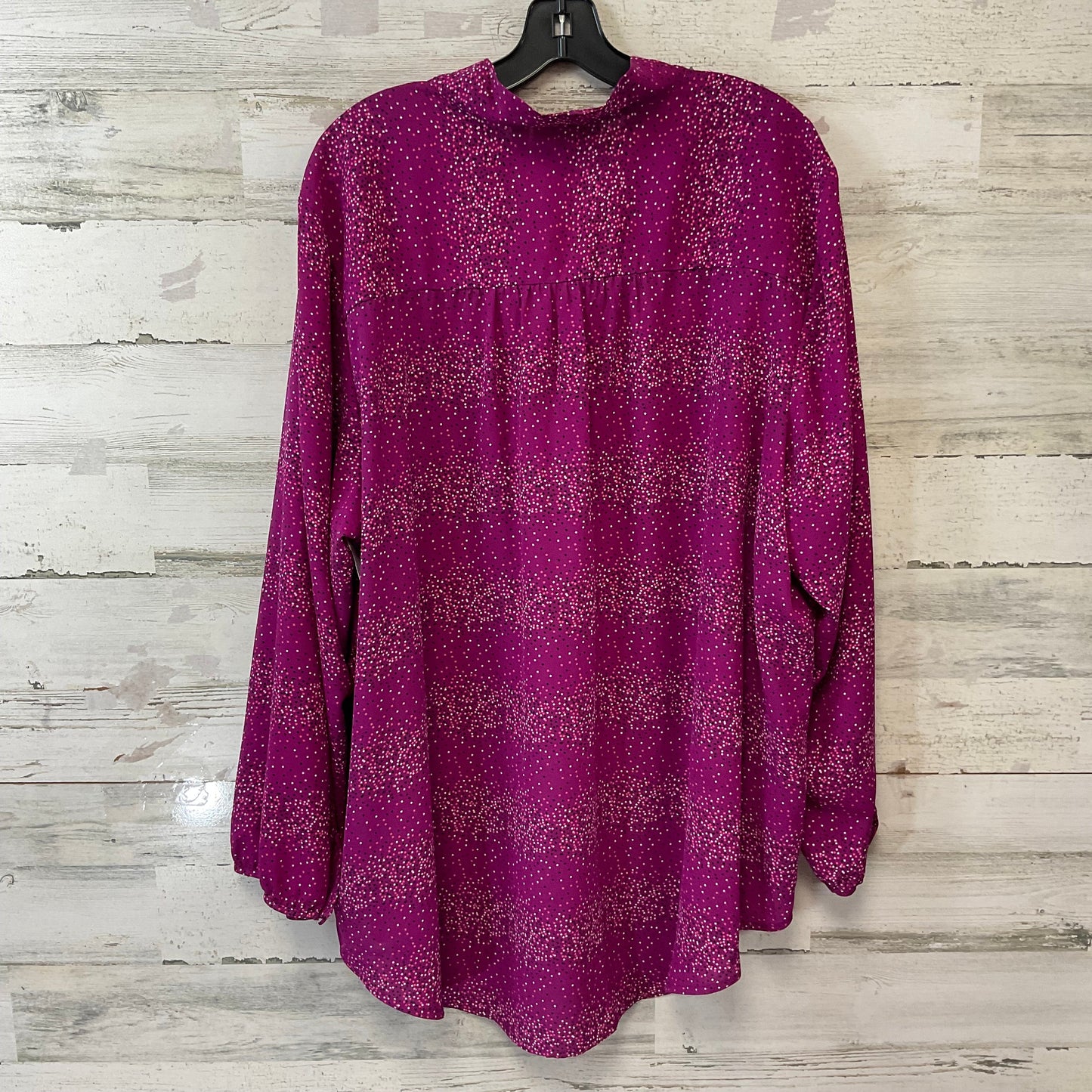 Top Long Sleeve By Evri In Purple, Size: 3x