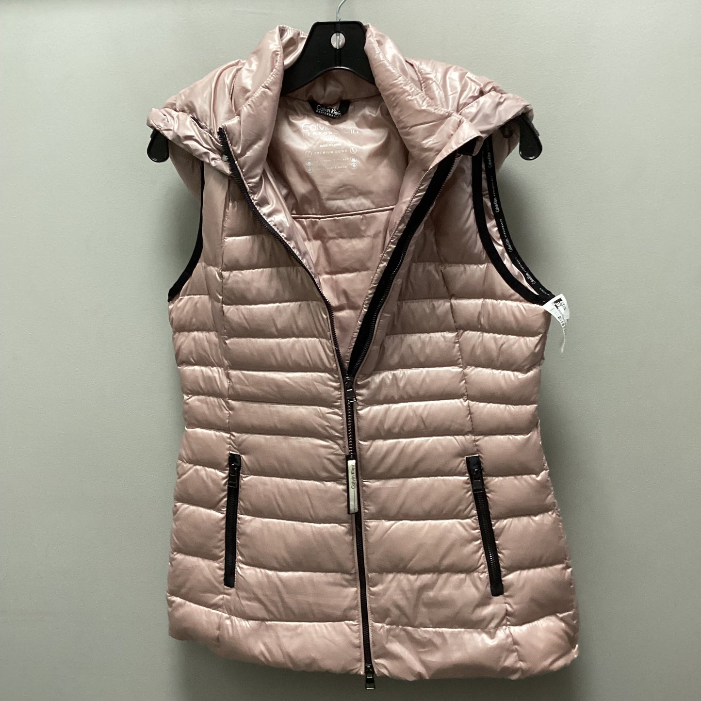 Vest Puffer & Quilted By Calvin Klein Performance In Pink, Size: S