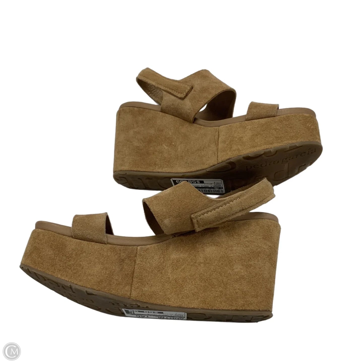 Sandals Heels Wedge By PEDRO GARCIA In Brown, Size: 7