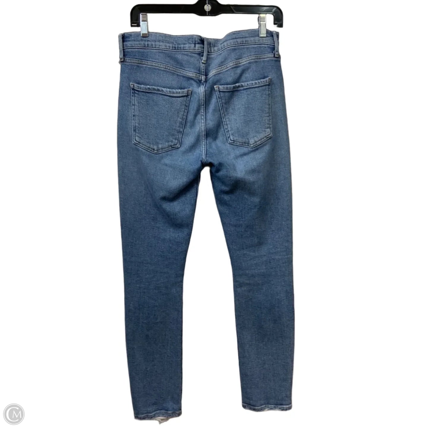 Jeans Straight By Agolde In Blue Denim, Size: 4