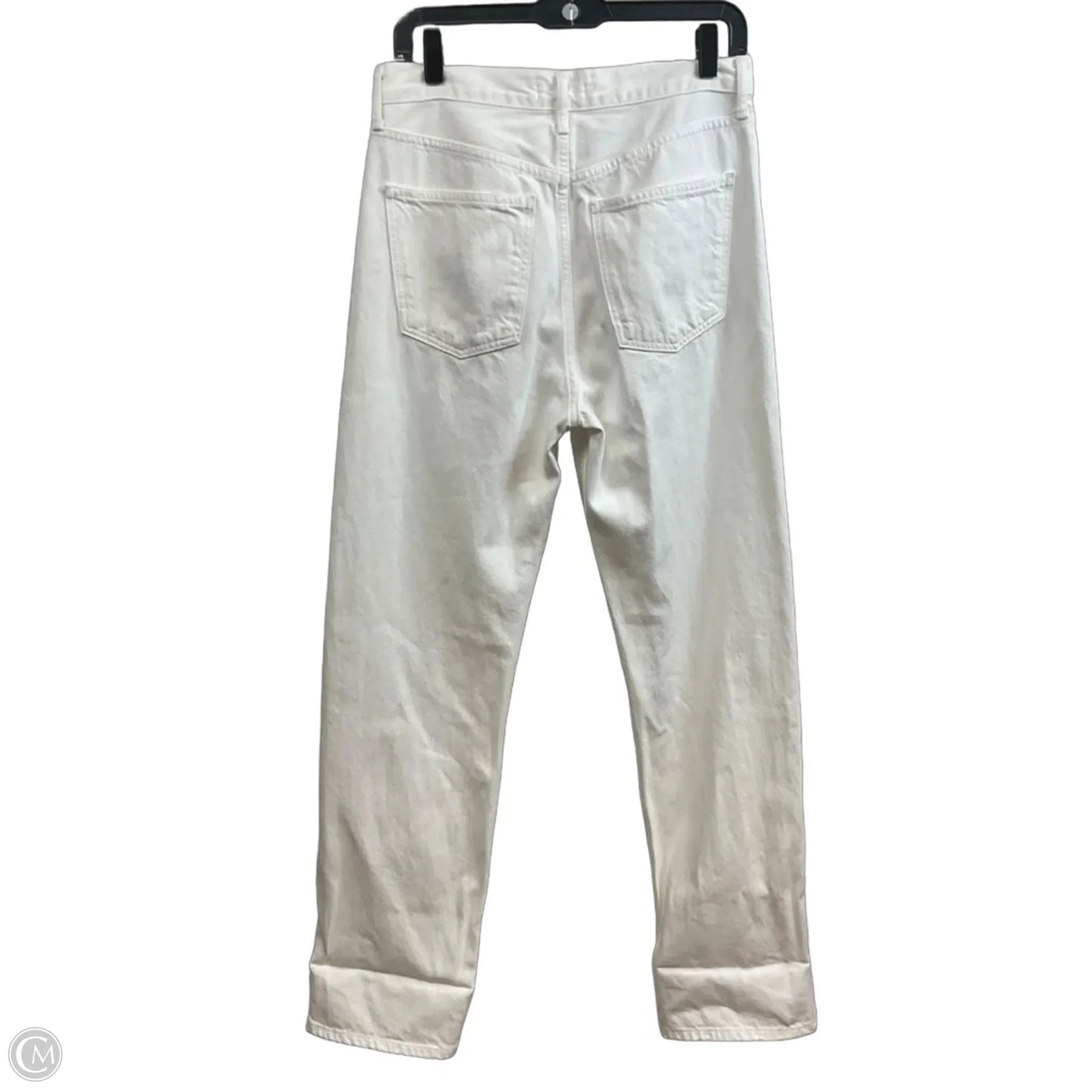 Jeans Wide Leg By Agolde In White Denim, Size: 2