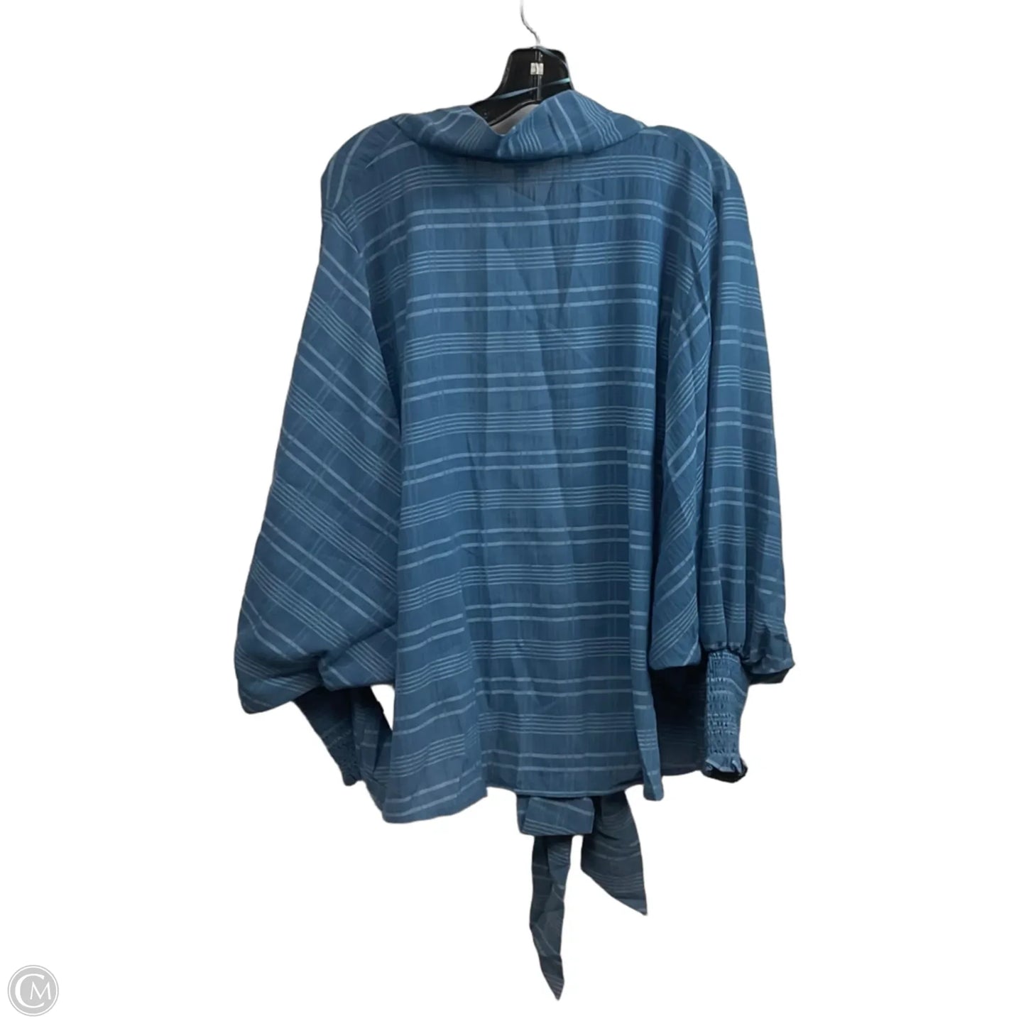 Blouse Long Sleeve / Cover up By Oddi In Blue, Size: Osfm