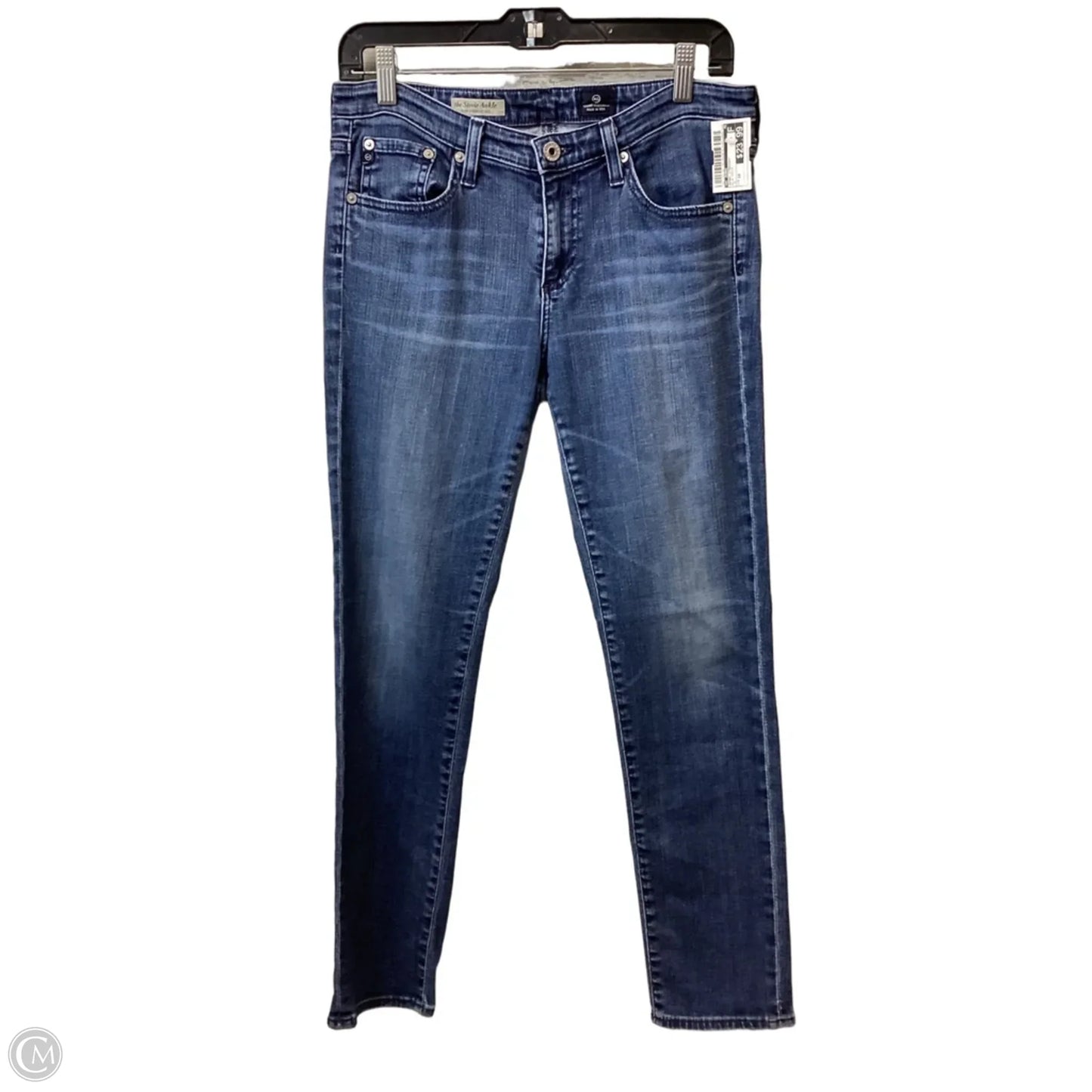Jeans Straight By Ag Jeans In Blue Denim, Size: 10