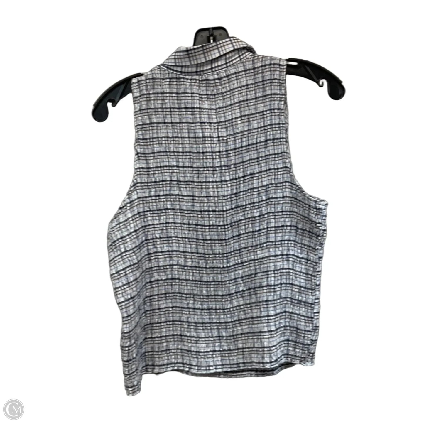 Blouse Sleeveless By Pilcro In Blue, Size: L