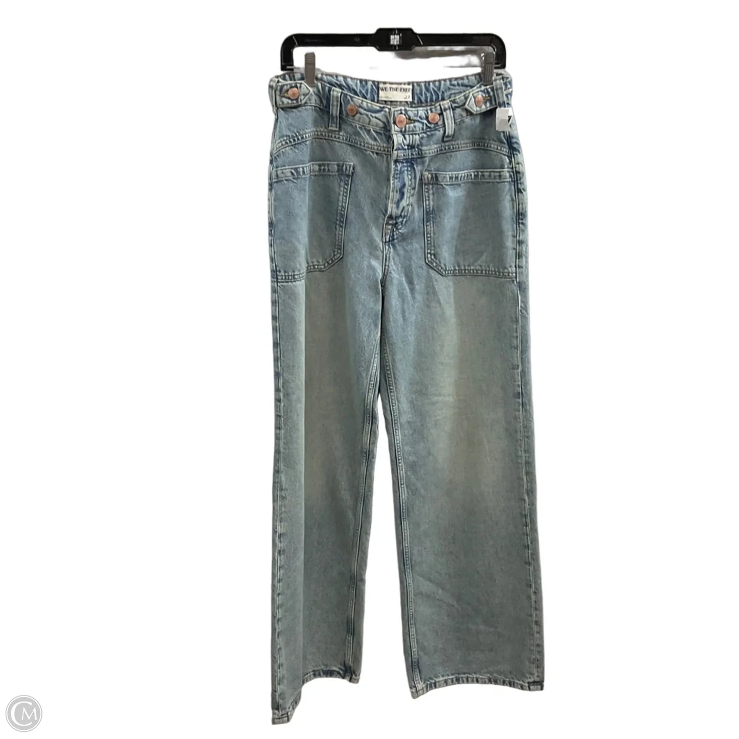 Jeans Wide Leg By We The Free In Blue Denim, Size: 4