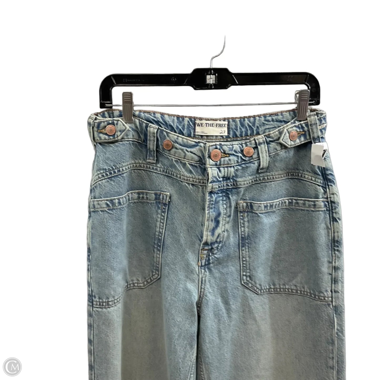 Jeans Wide Leg By We The Free In Blue Denim, Size: 4