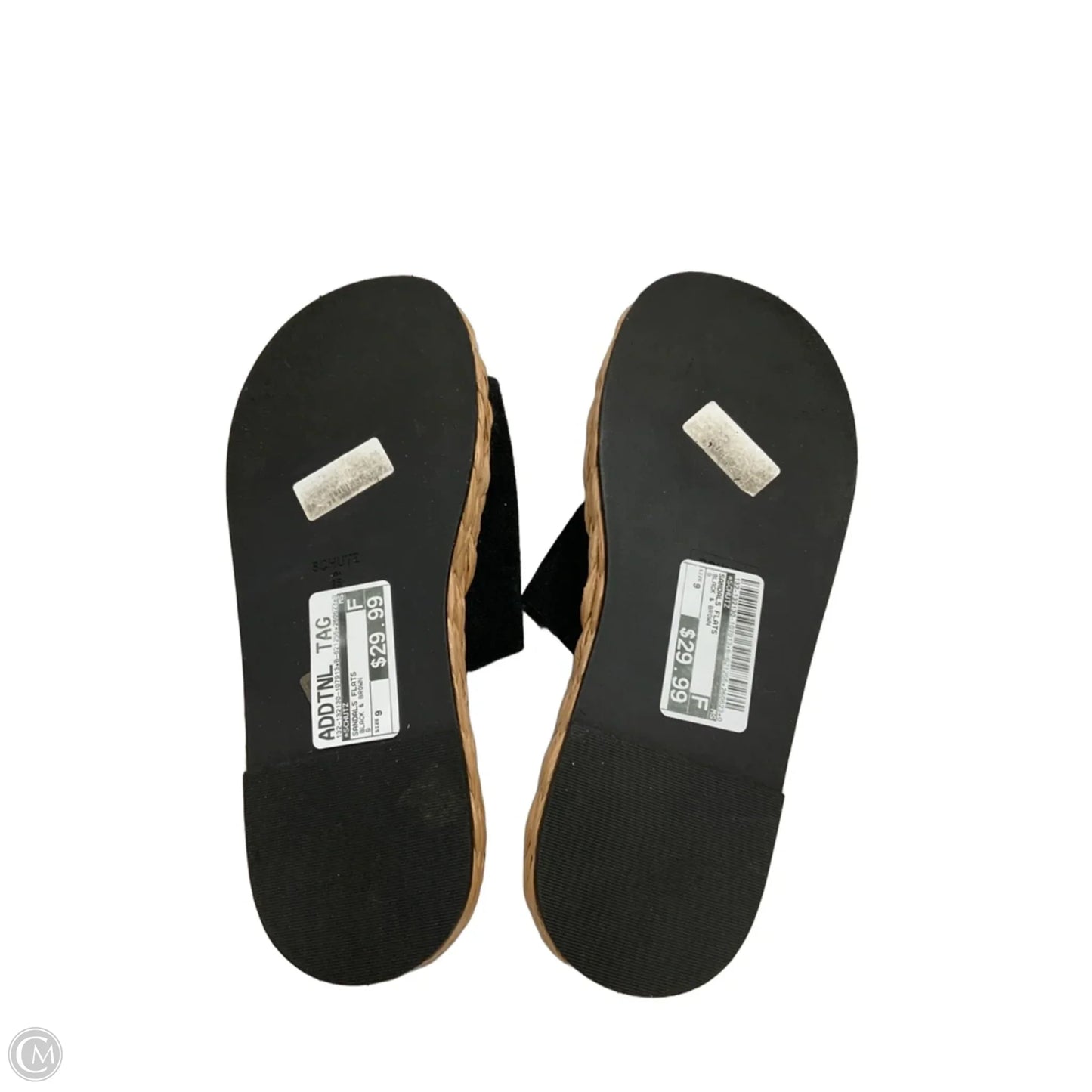 Sandals Flats By Schutz In Black & Brown, Size: 9