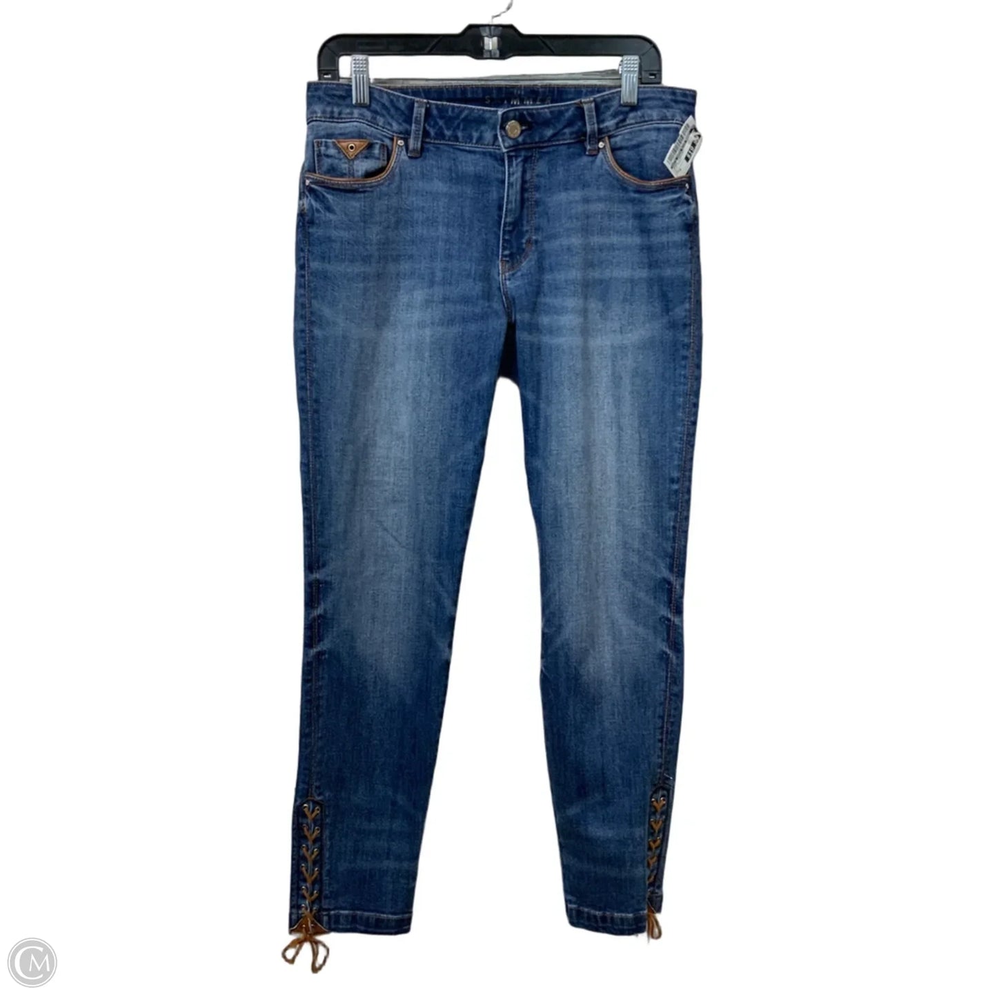 Jeans Straight By White House Black Market In Blue Denim, Size: 8