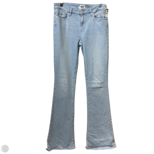 Jeans Flared By Paige In Blue Denim, Size: 8