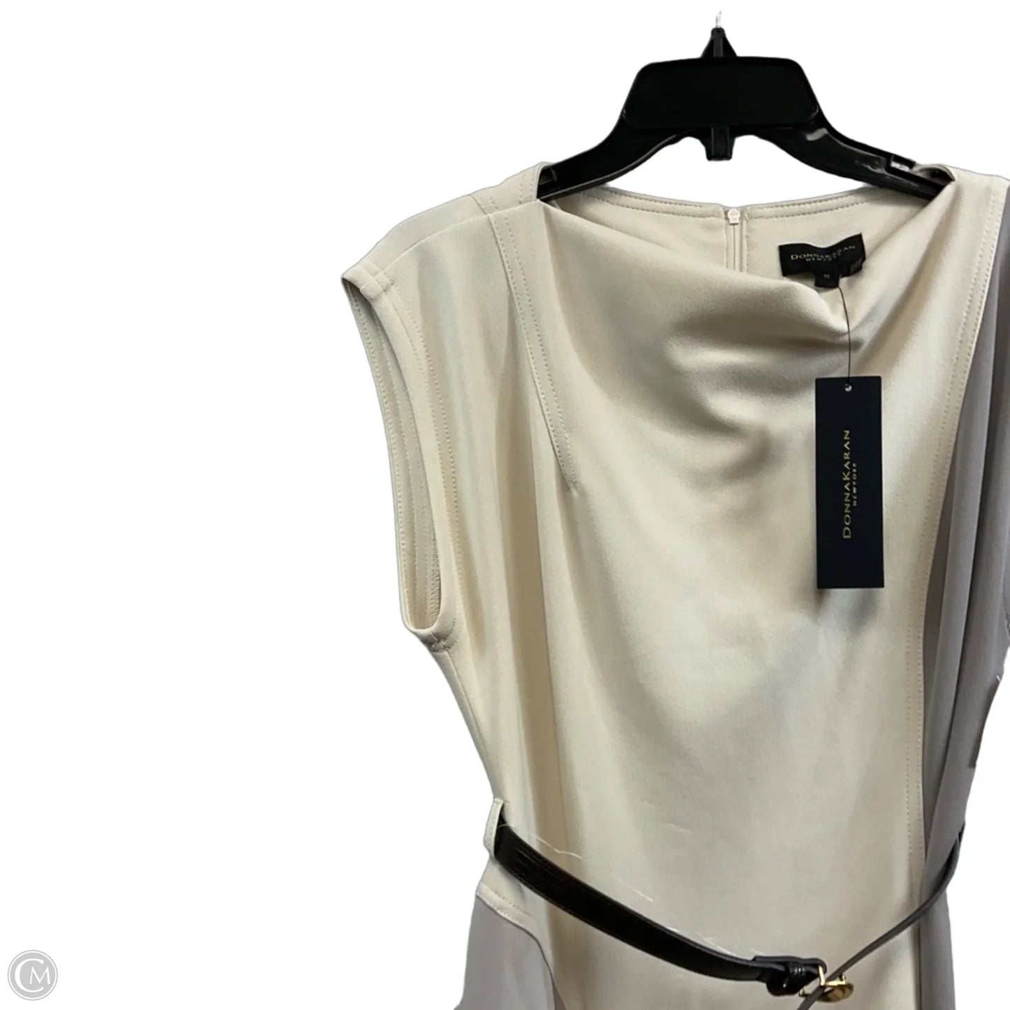 Dress Casual Midi By Donna Karan In Cream, Size: M