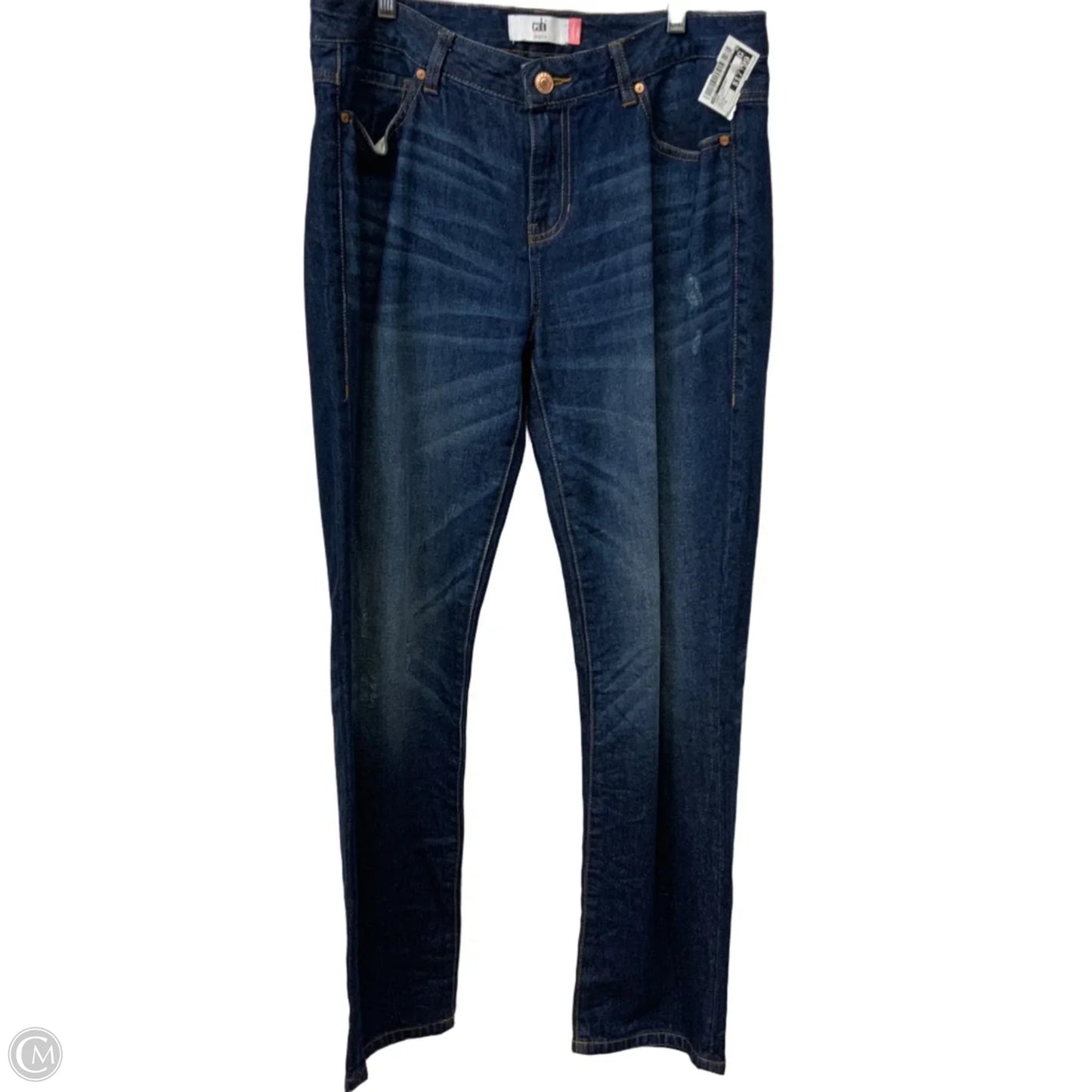 Jeans Straight By Cabi In Blue Denim, Size: 8