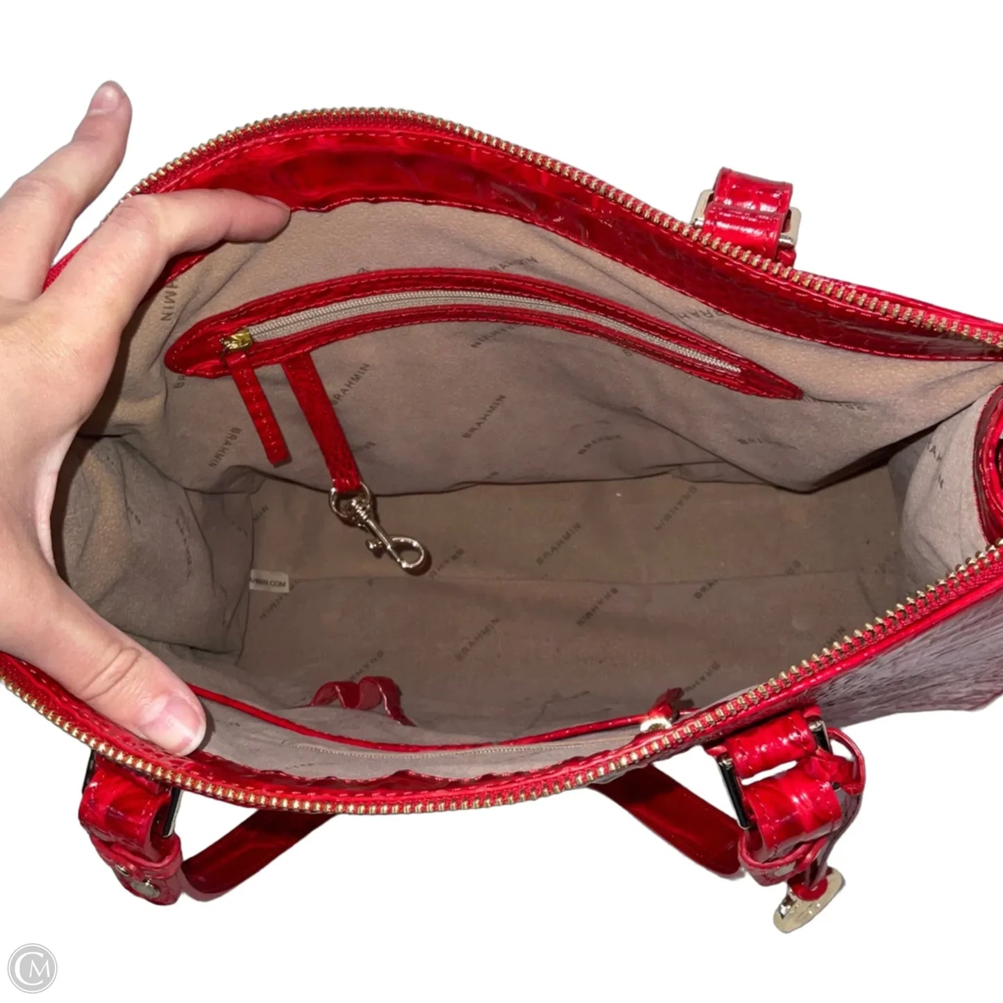 Handbag Designer By Brahmin, Size: Large