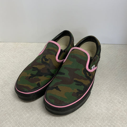 Green & Pink Shoes Sneakers Vans, Size 8.5
