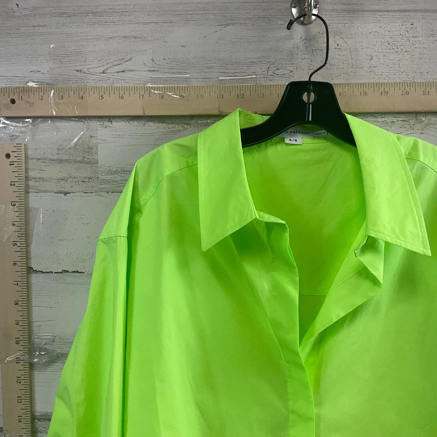 Green Blouse Long Sleeve Good American, Size 2x/ 3x