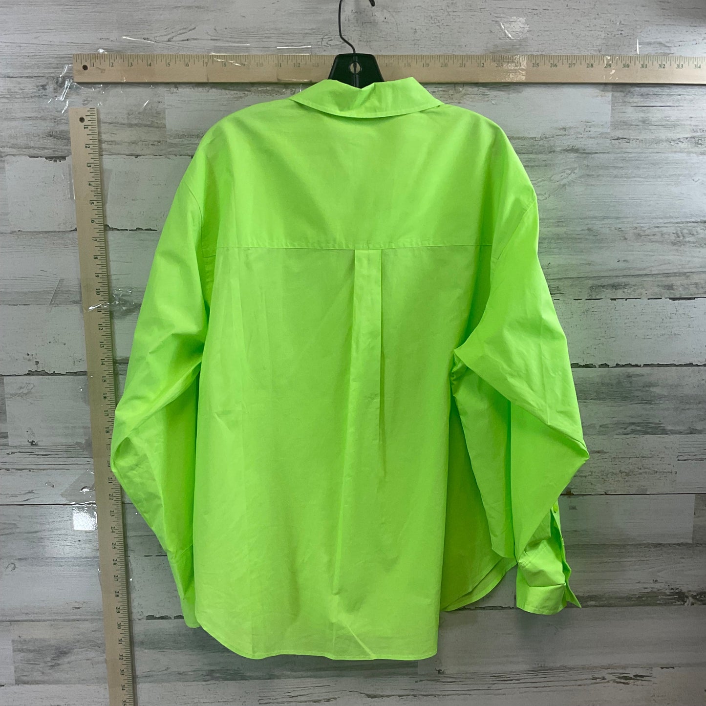 Green Blouse Long Sleeve Good American, Size 2x/ 3x