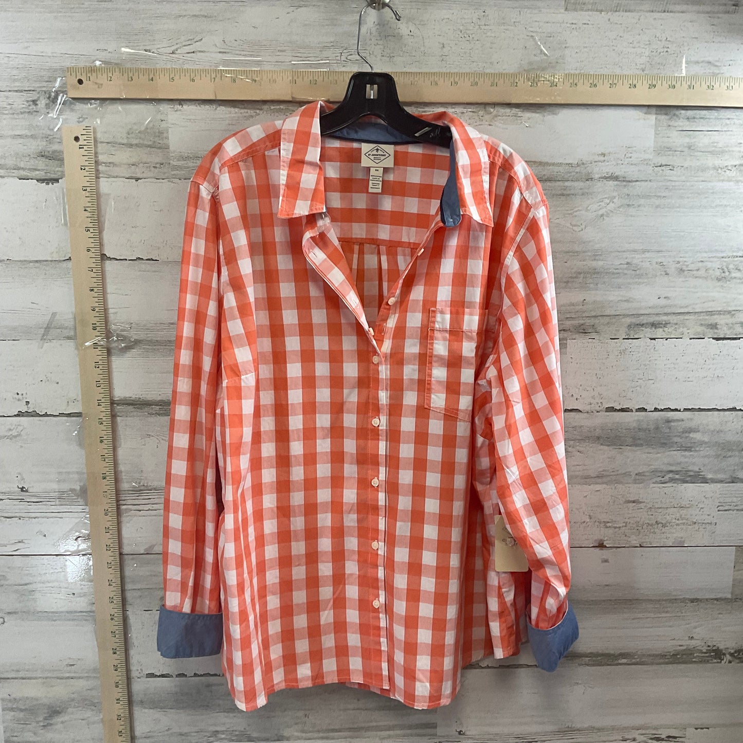 Orange Blouse Long Sleeve St Johns Bay, Size 3x