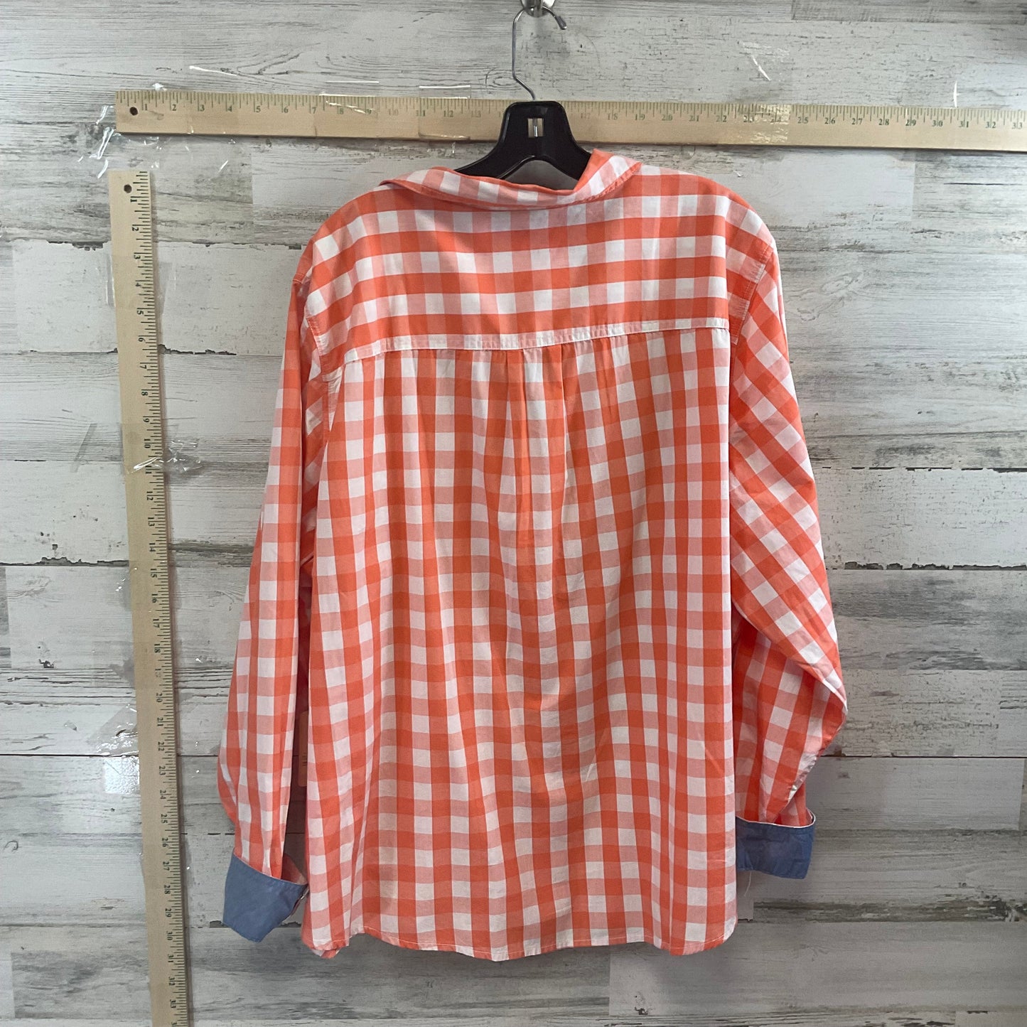 Orange Blouse Long Sleeve St Johns Bay, Size 3x