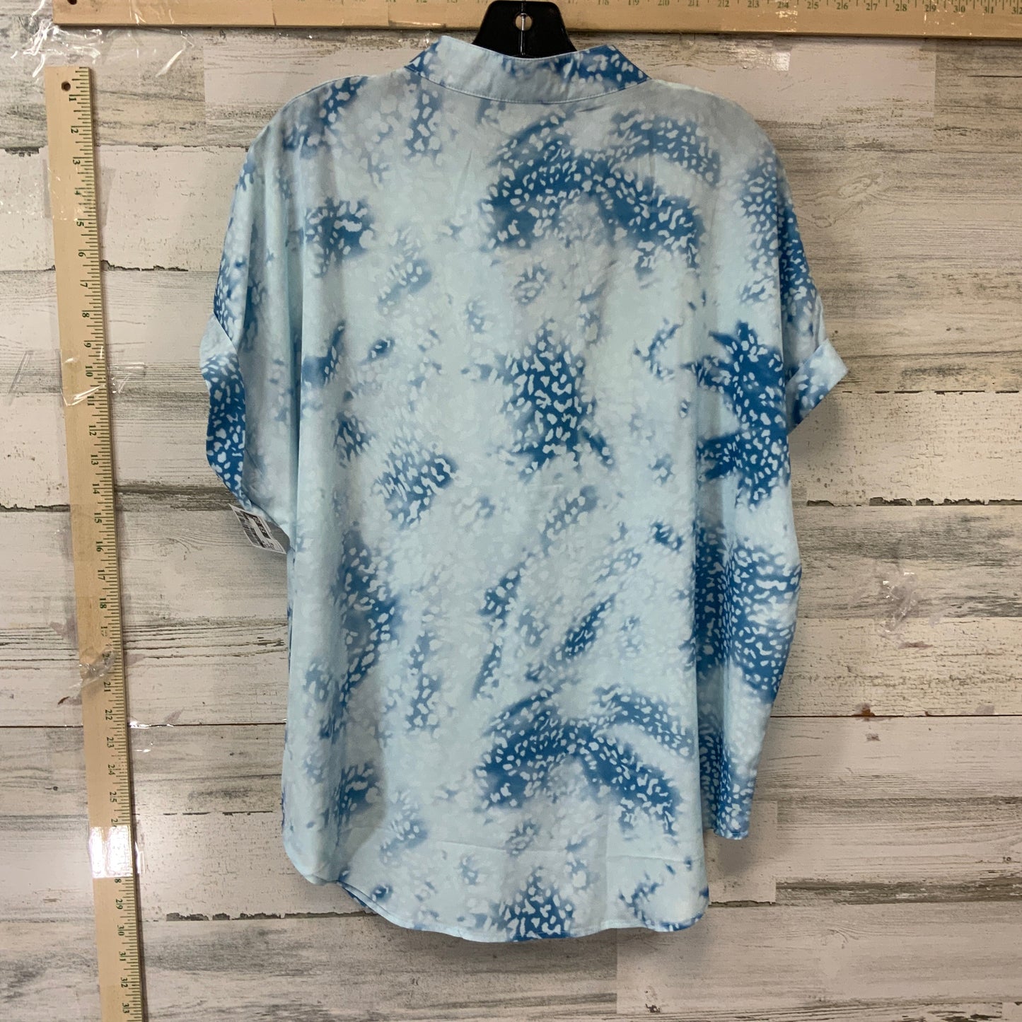 Blue Top Short Sleeve Clothes Mentor, Size 2x