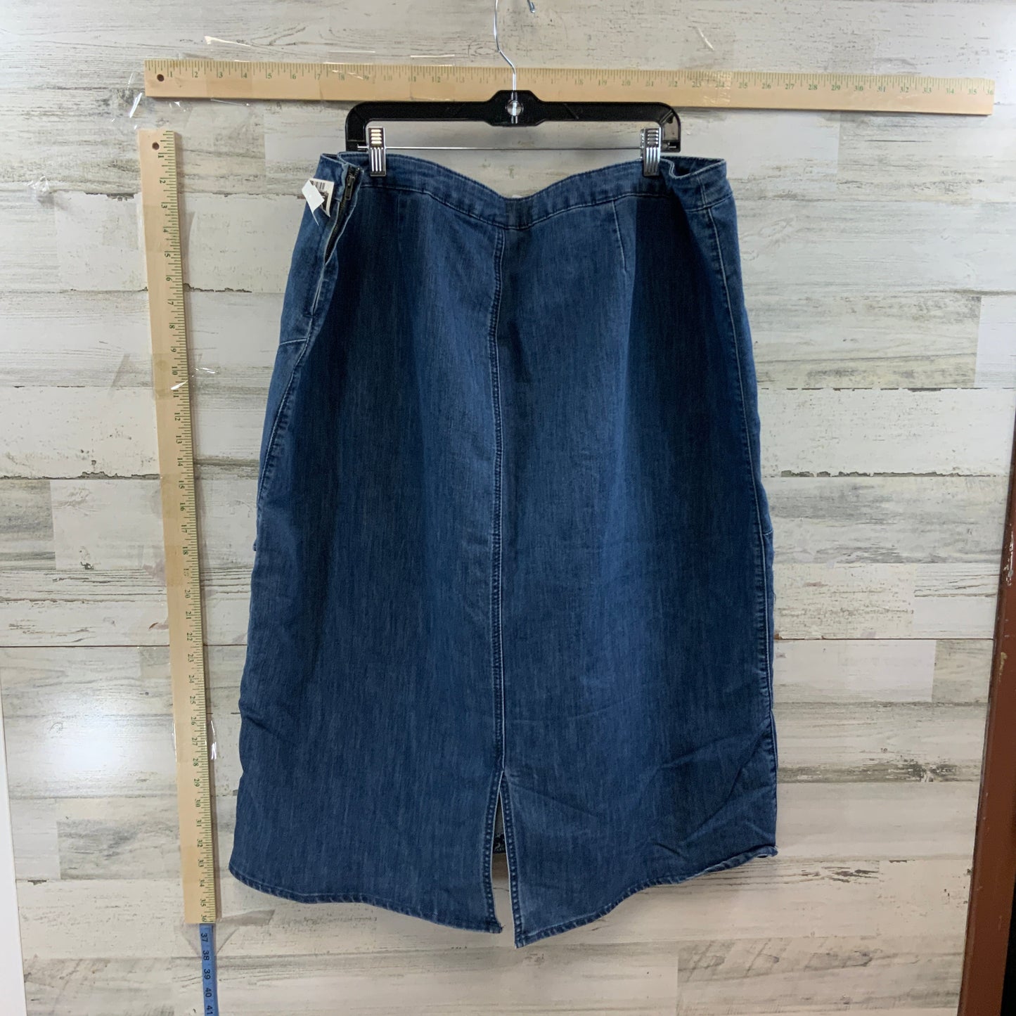 Blue Denim Skirt Midi Cj Banks, Size 24w