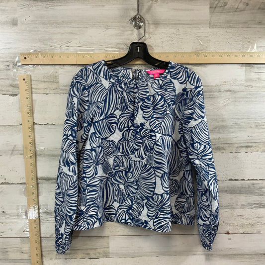 Blue & White Top Long Sleeve Lilly Pulitzer, Size Xs