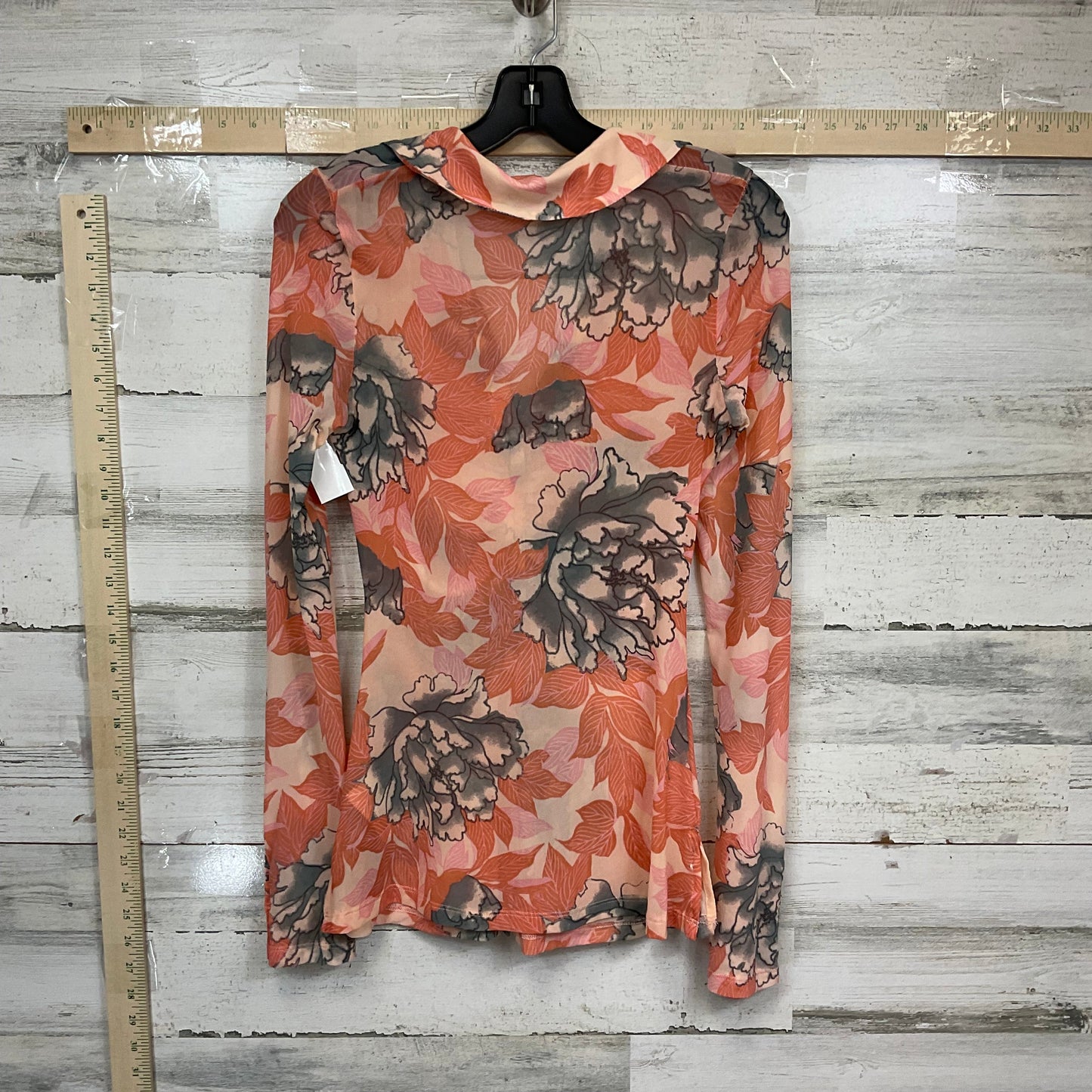 Peach Blouse Long Sleeve Free People, Size Xs