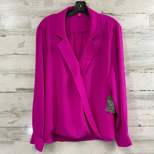 Top Long Sleeve By Vince Camuto In Purple, Size: Xl