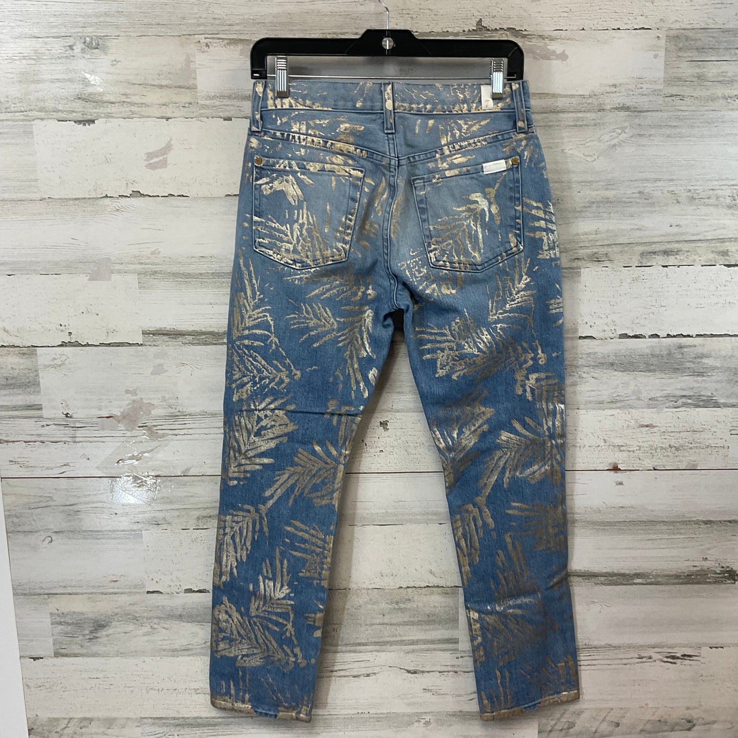 Jeans Straight By 7 For All Mankind In Blue Denim, Size: 0