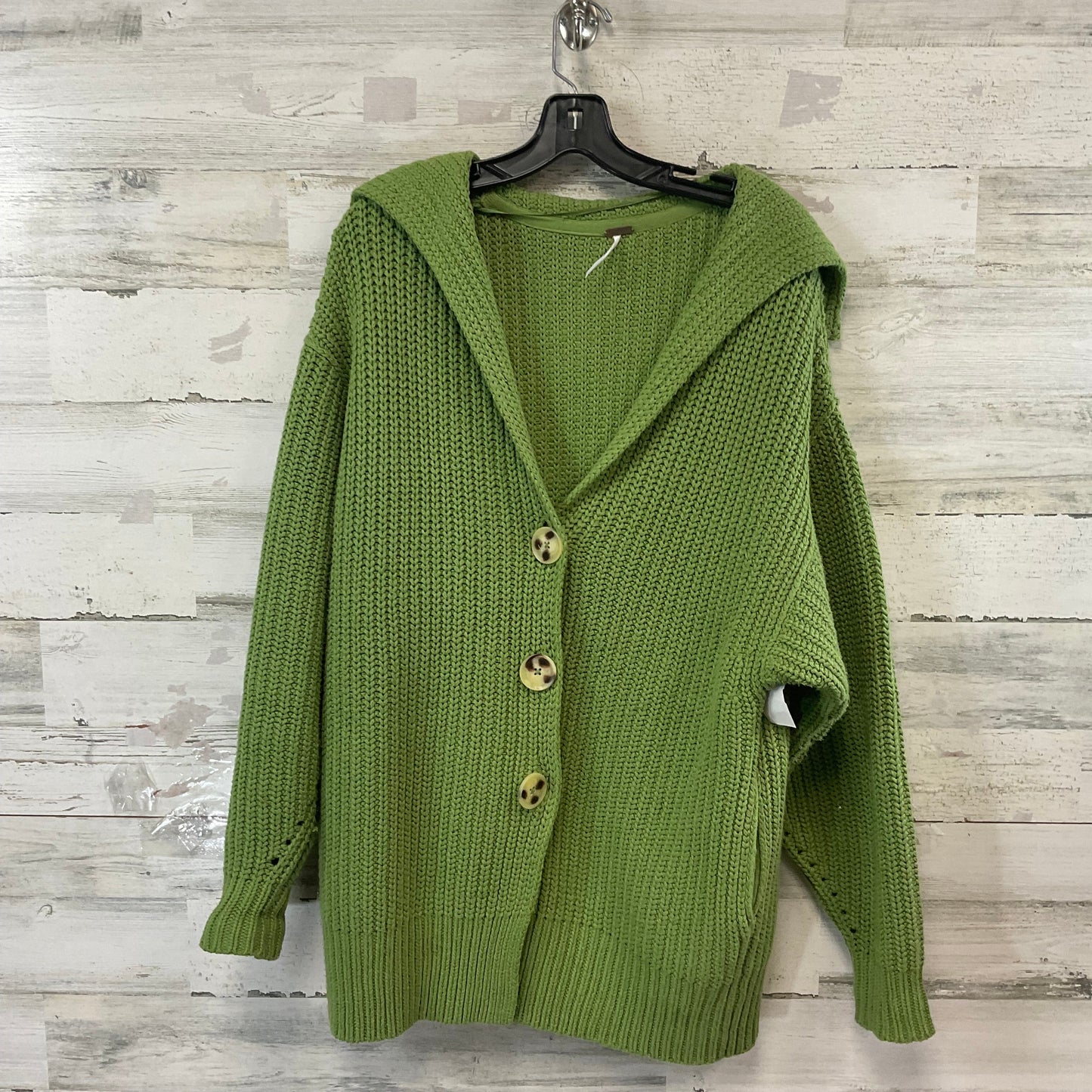 Sweater Cardigan By Free People In Green, Size: Xs