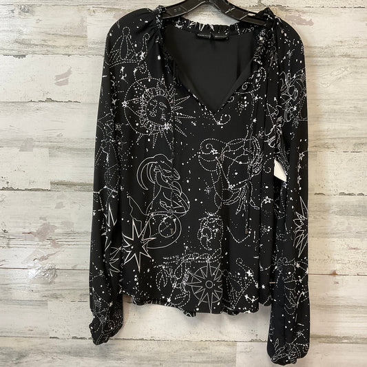 Blouse Long Sleeve By White House Black Market In Black, Size: Xl