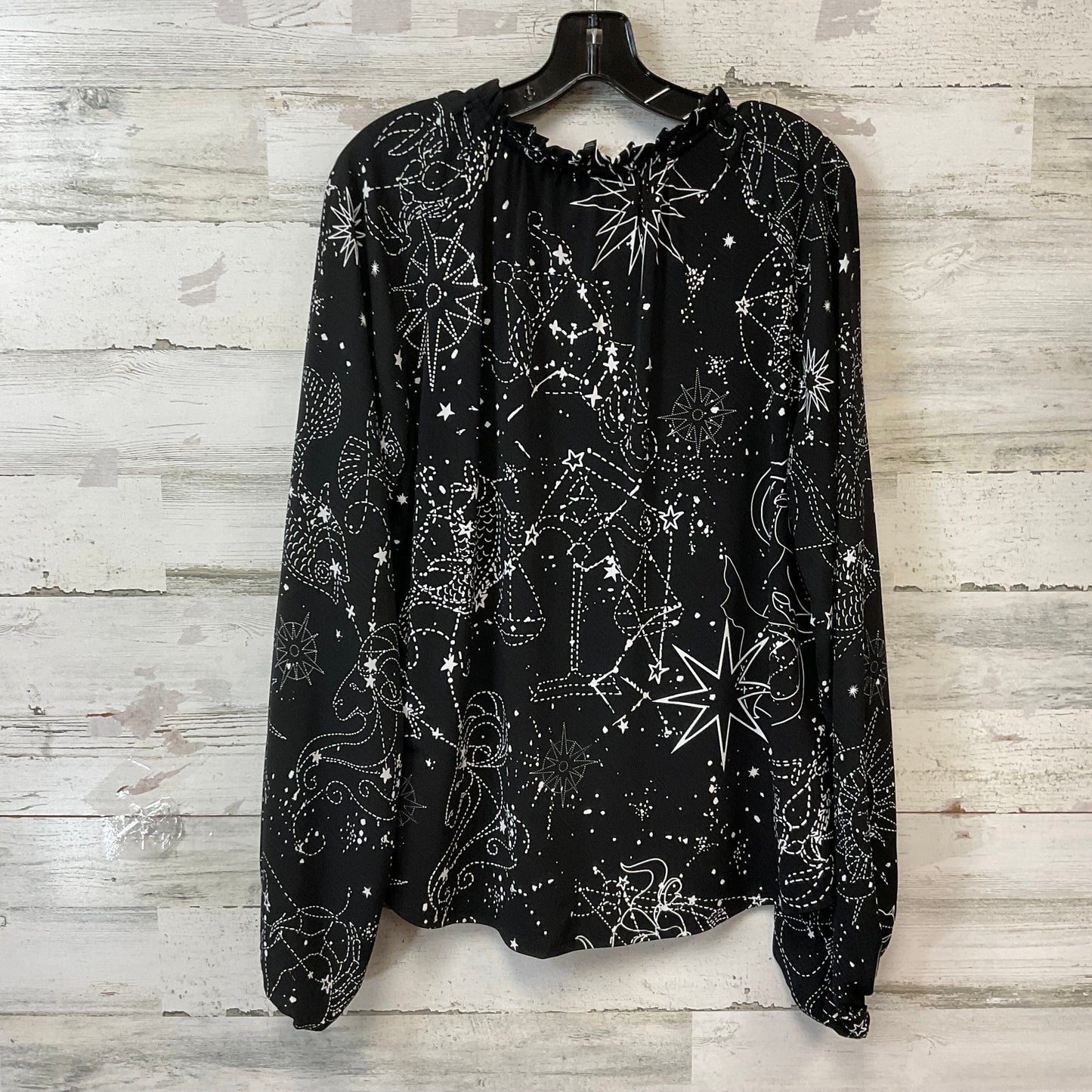 Blouse Long Sleeve By White House Black Market In Black, Size: Xl