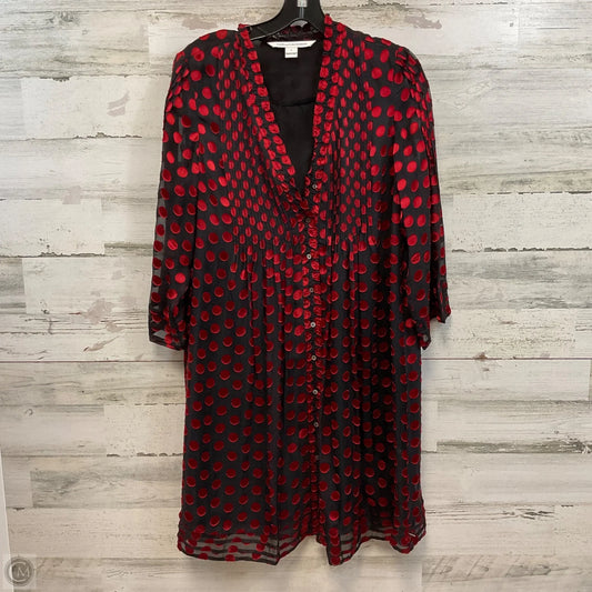 Dress Designer By Diane Von Furstenberg In Black & Red, Size: 4