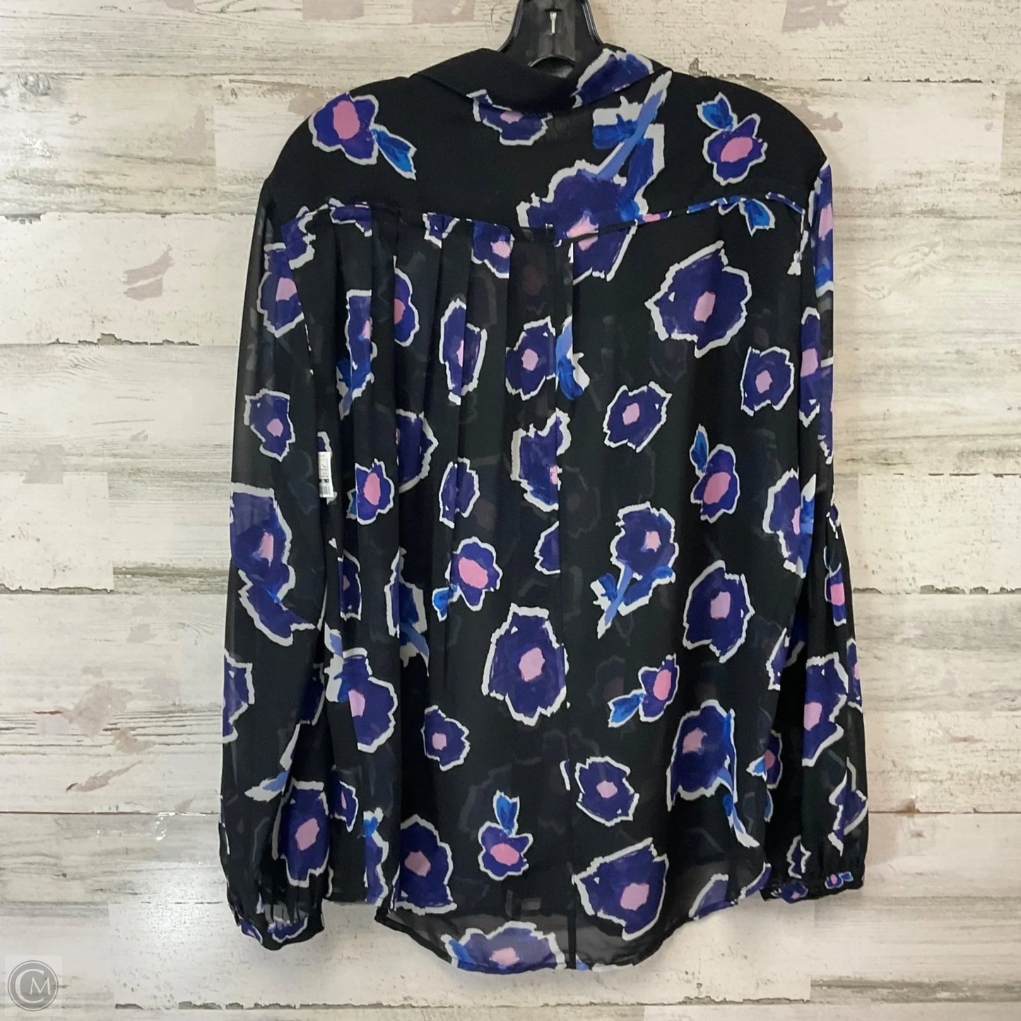 Blouse Long Sleeve By ALIVIA In Black, Size: L