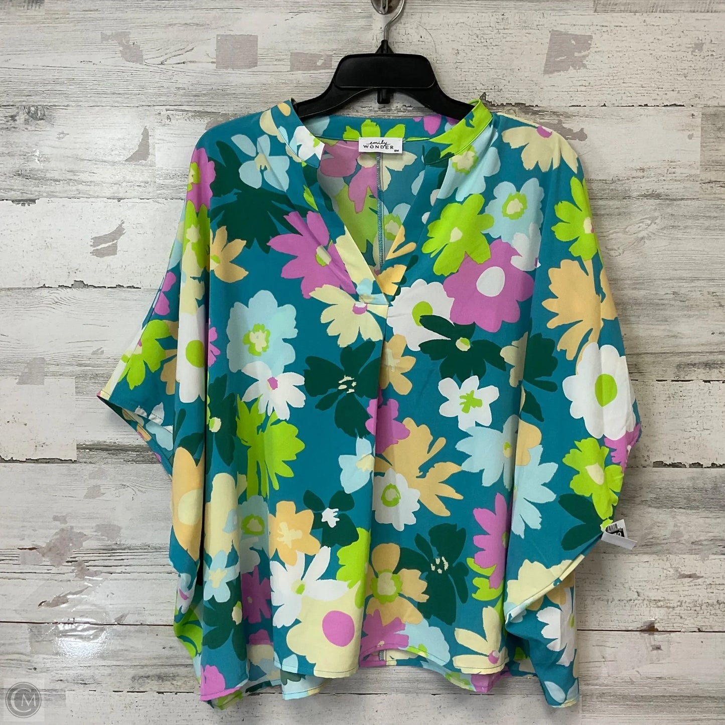 Blouse Short Sleeve By EMILY WONDER In Blue, Size: S