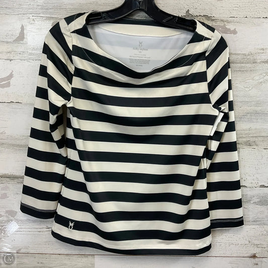 Blouse 3/4 Sleeve By DUDLEY STEPHENS In Black & Tan, Size: Xs