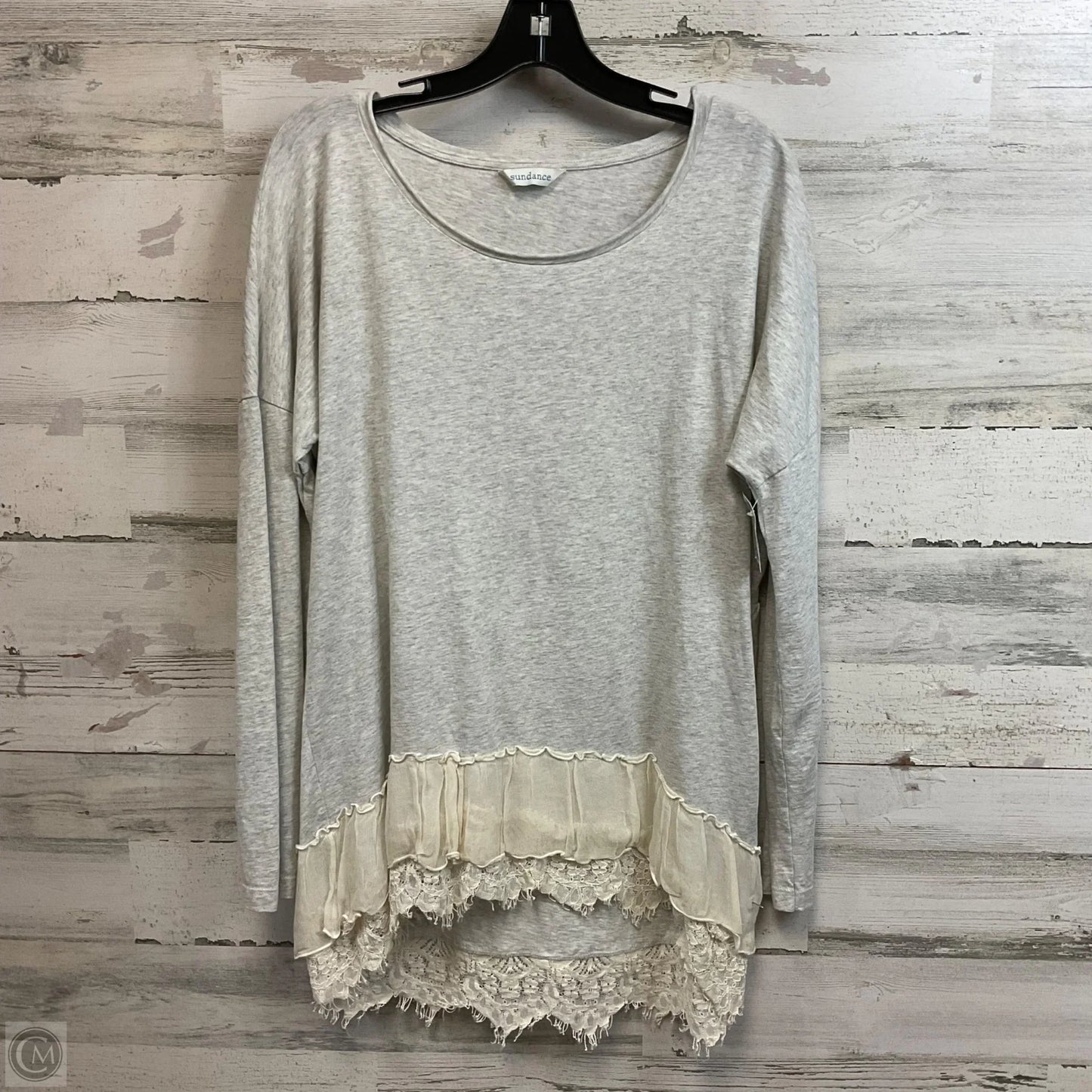 Top Long Sleeve By Sundance In Grey, Size: L