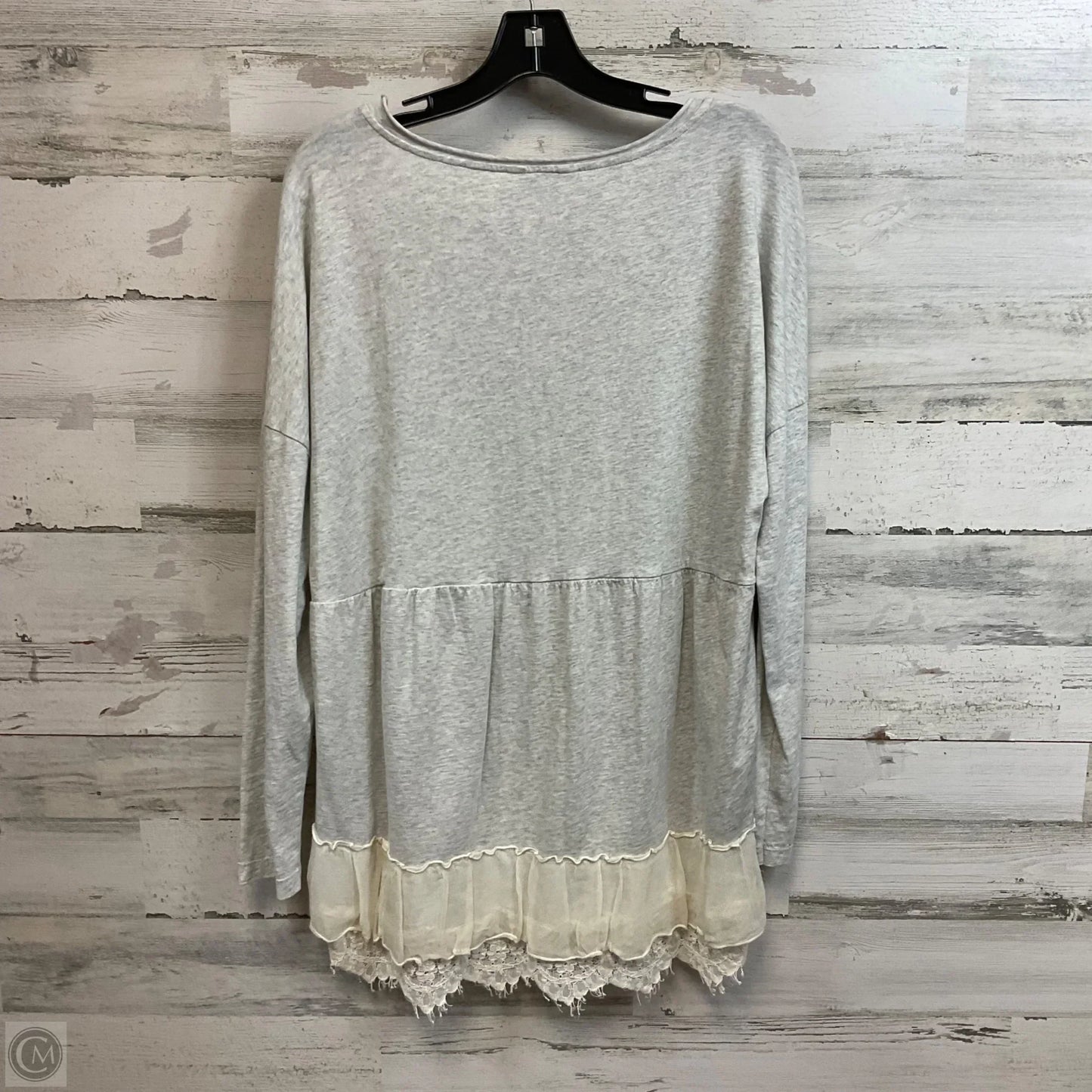 Top Long Sleeve By Sundance In Grey, Size: L