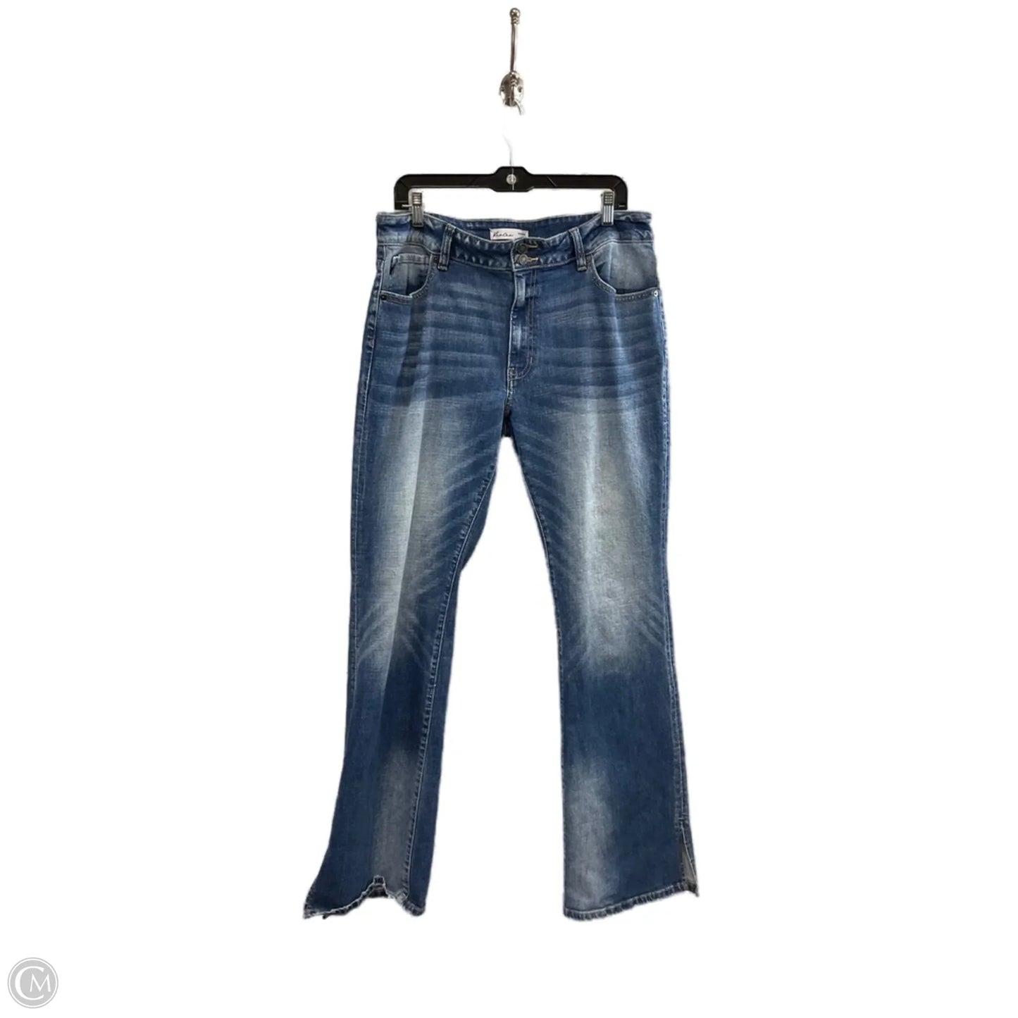 Jeans Flared By Kancan In Blue Denim, Size: 14