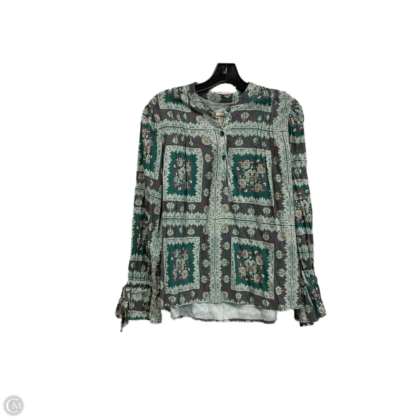 Blouse Long Sleeve By Porridge In Green, Size: S