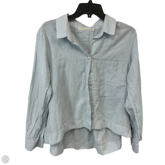 Blouse Long Sleeve By MONA THALHEIMER In Blue, Size: L