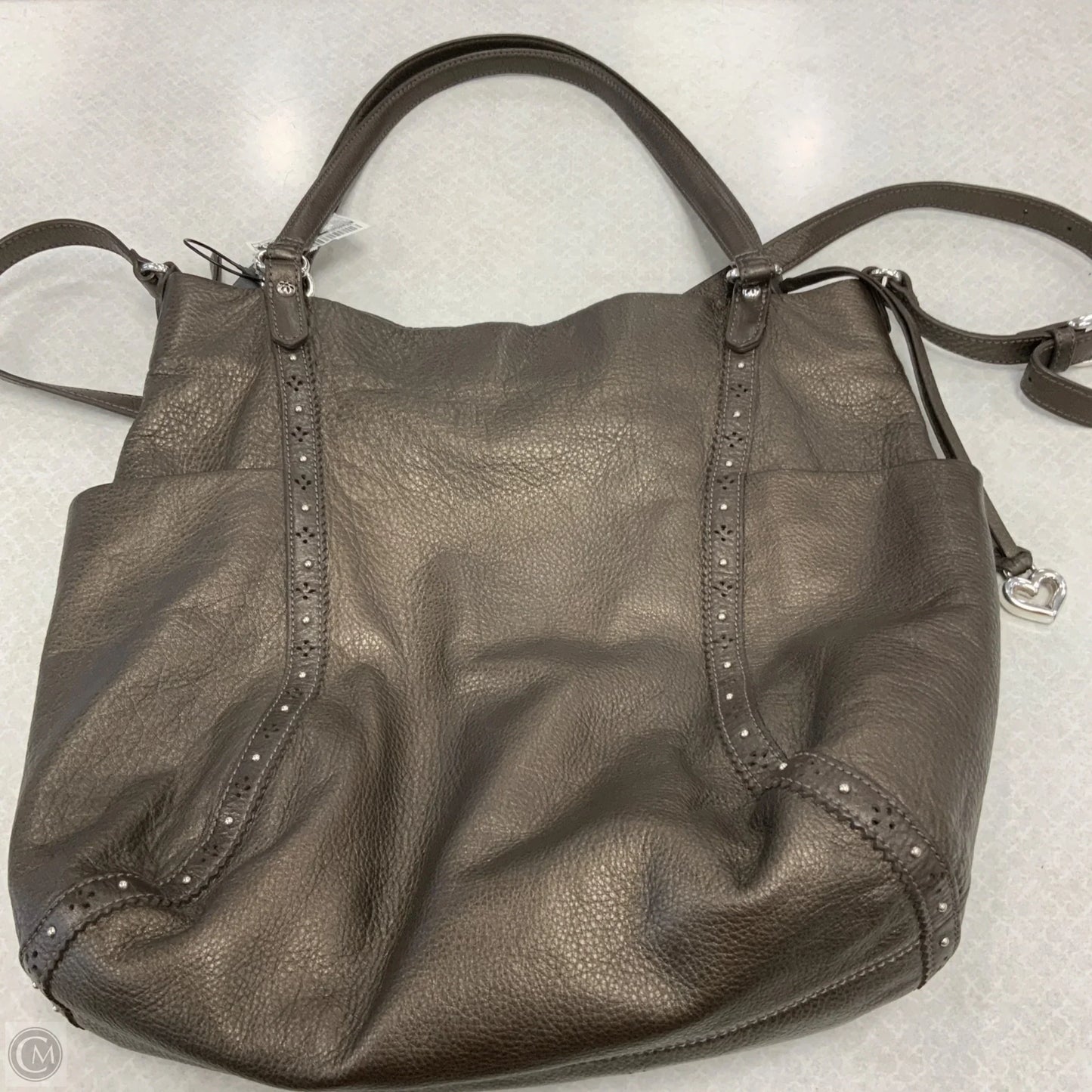 Handbag Leather By Brighton, Size: Large