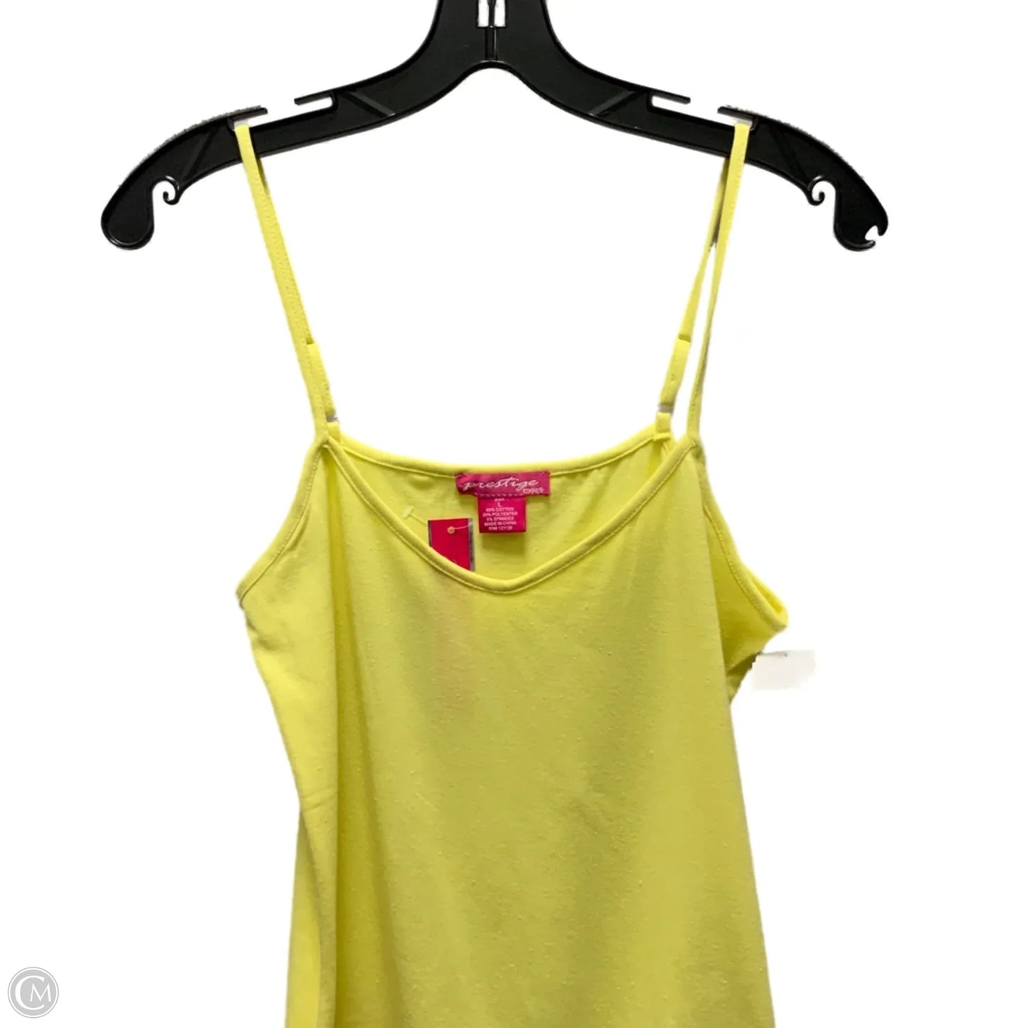 Tank Top By Prestige In Yellow, Size: L