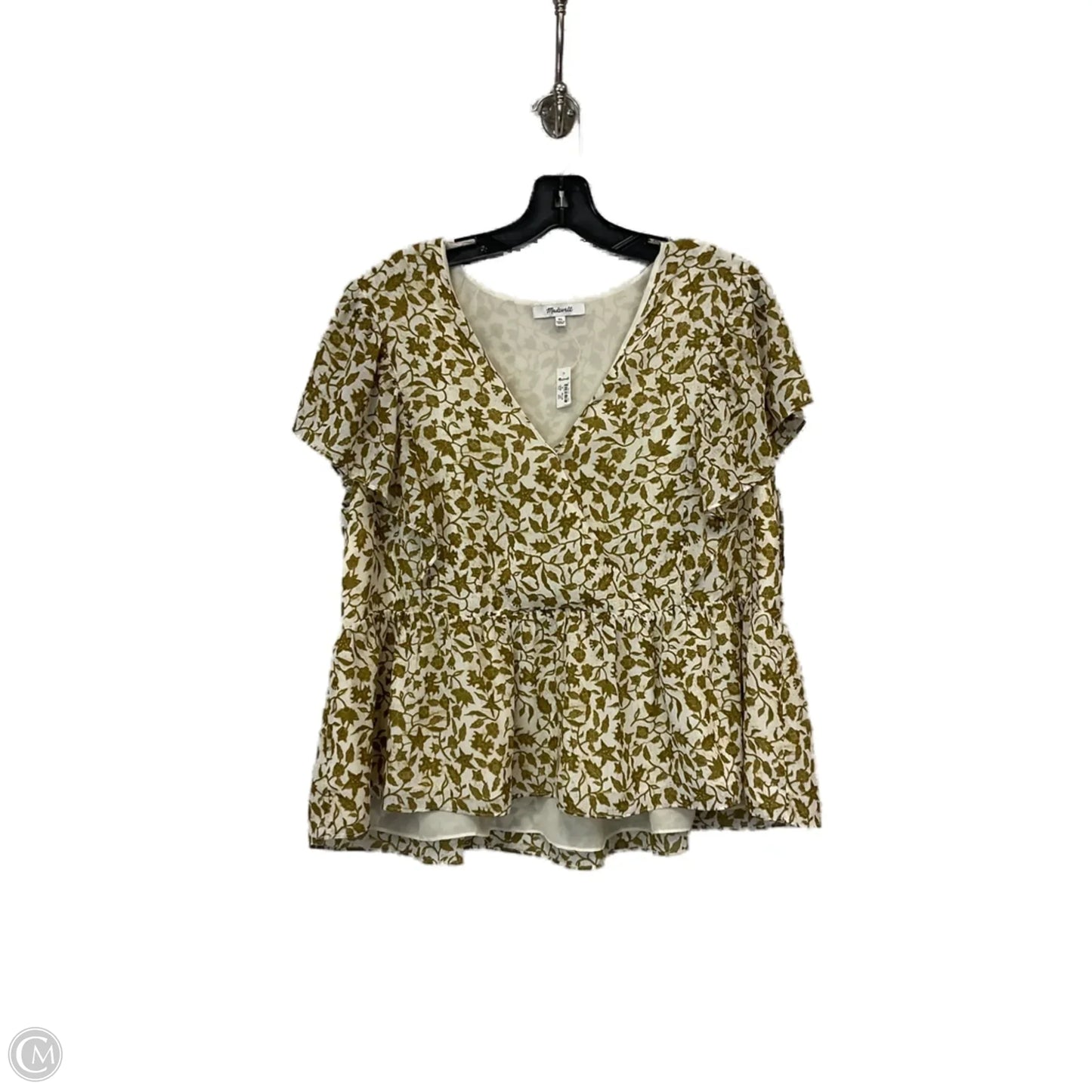 Blouse Short Sleeve By Madewell In Green, Size: Xl