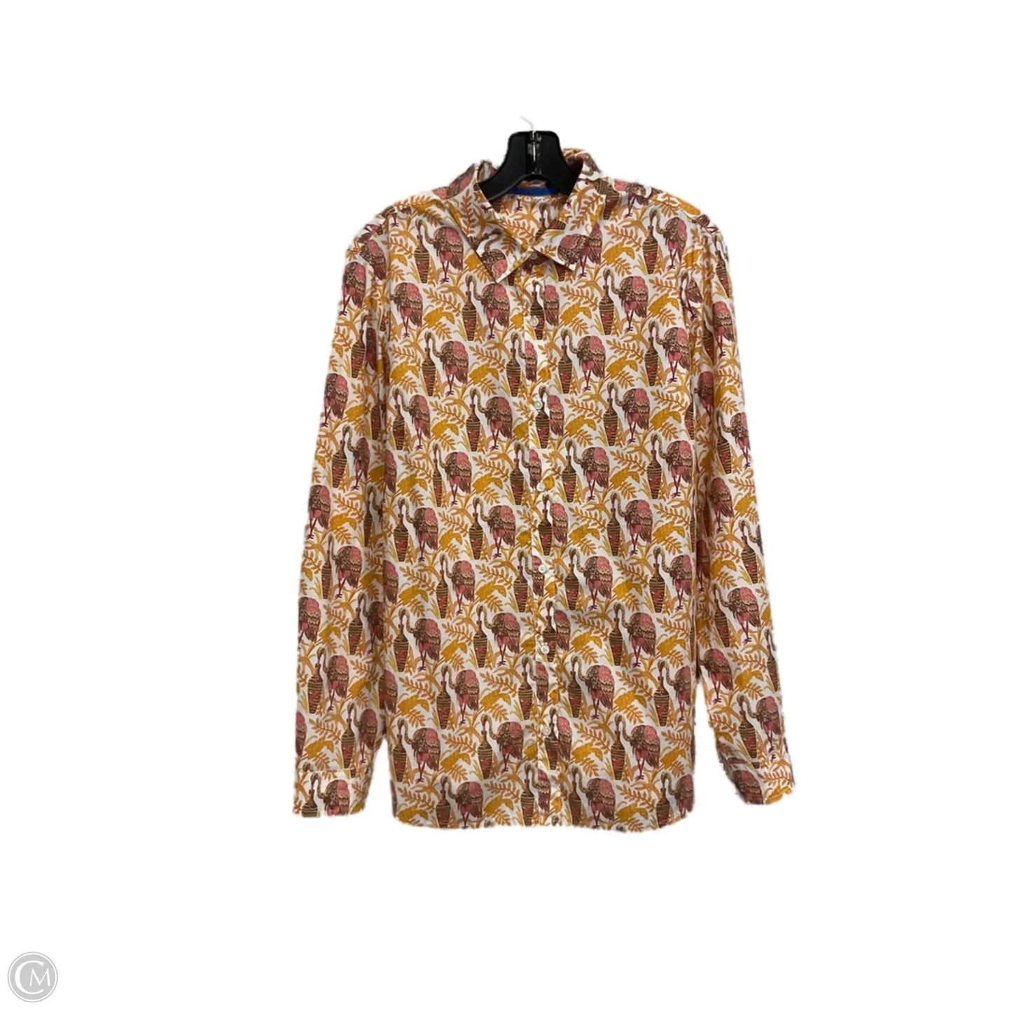 Blouse Long Sleeve By J Mclaughlin In Yellow, Size: L