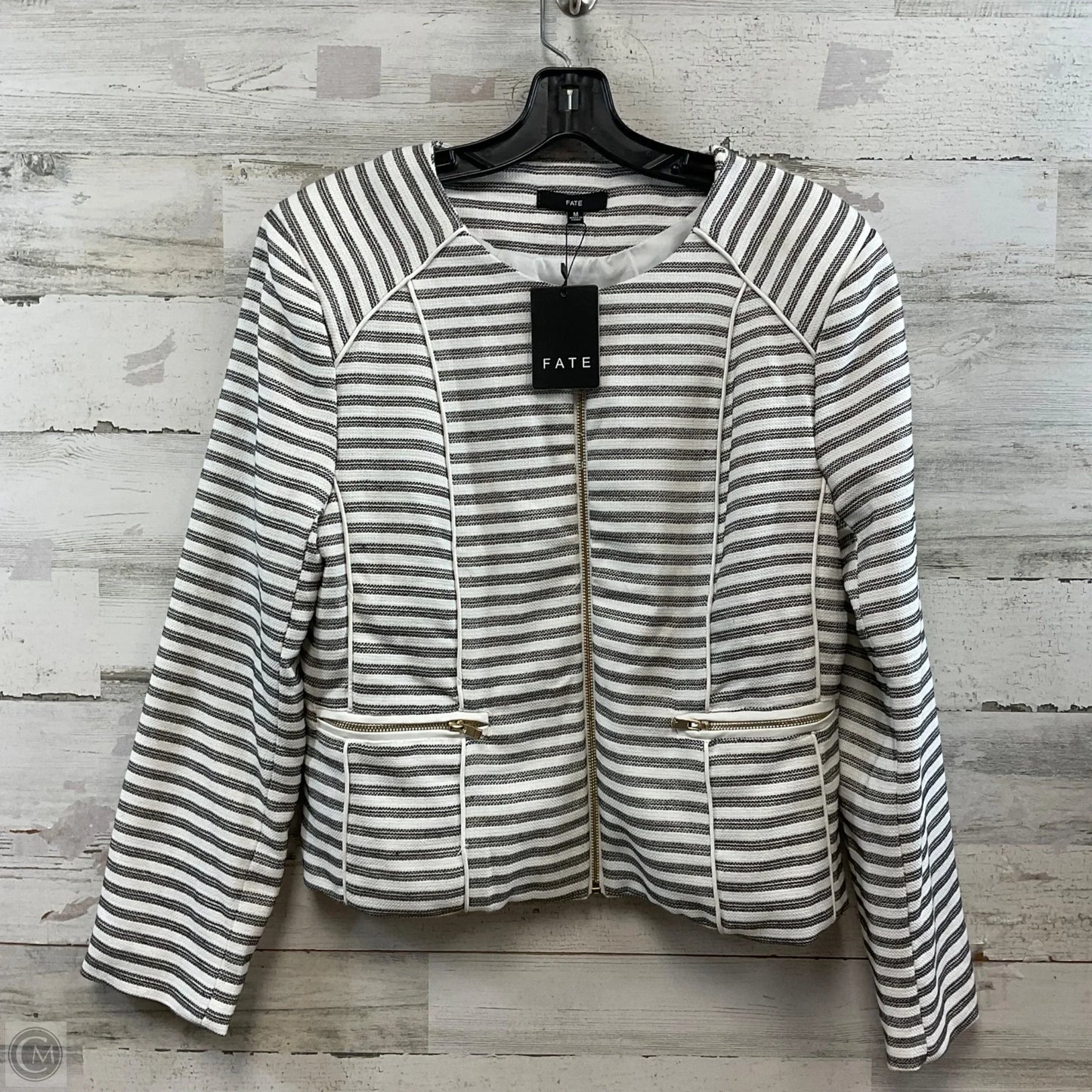Jacket Other By Fate In Black & White, Size: M