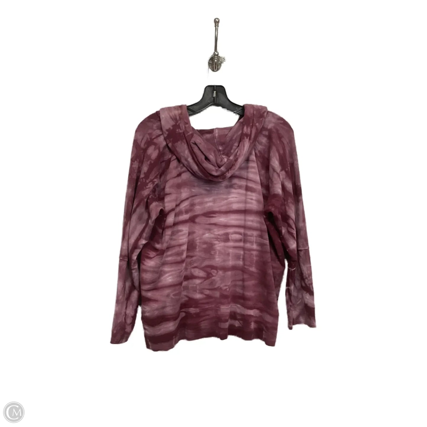 Athletic Top Long Sleeve Hoodie By Johnny Was In Purple, Size: L