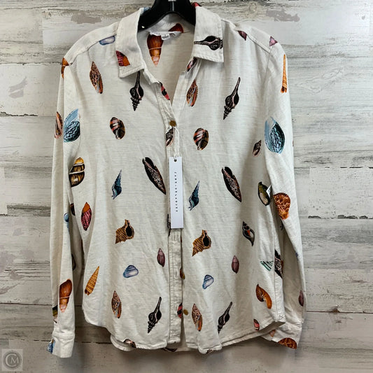 Blouse Long Sleeve By Jane And Delancey In Cream, Size: S