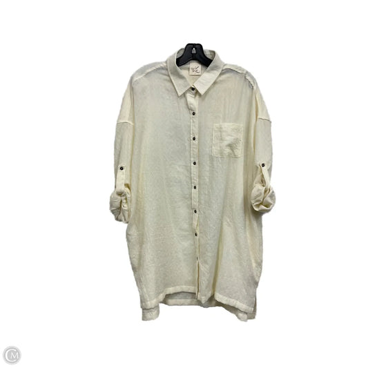 Blouse 3/4 Sleeve By Artistic Works By Lu In Yellow, Size: M